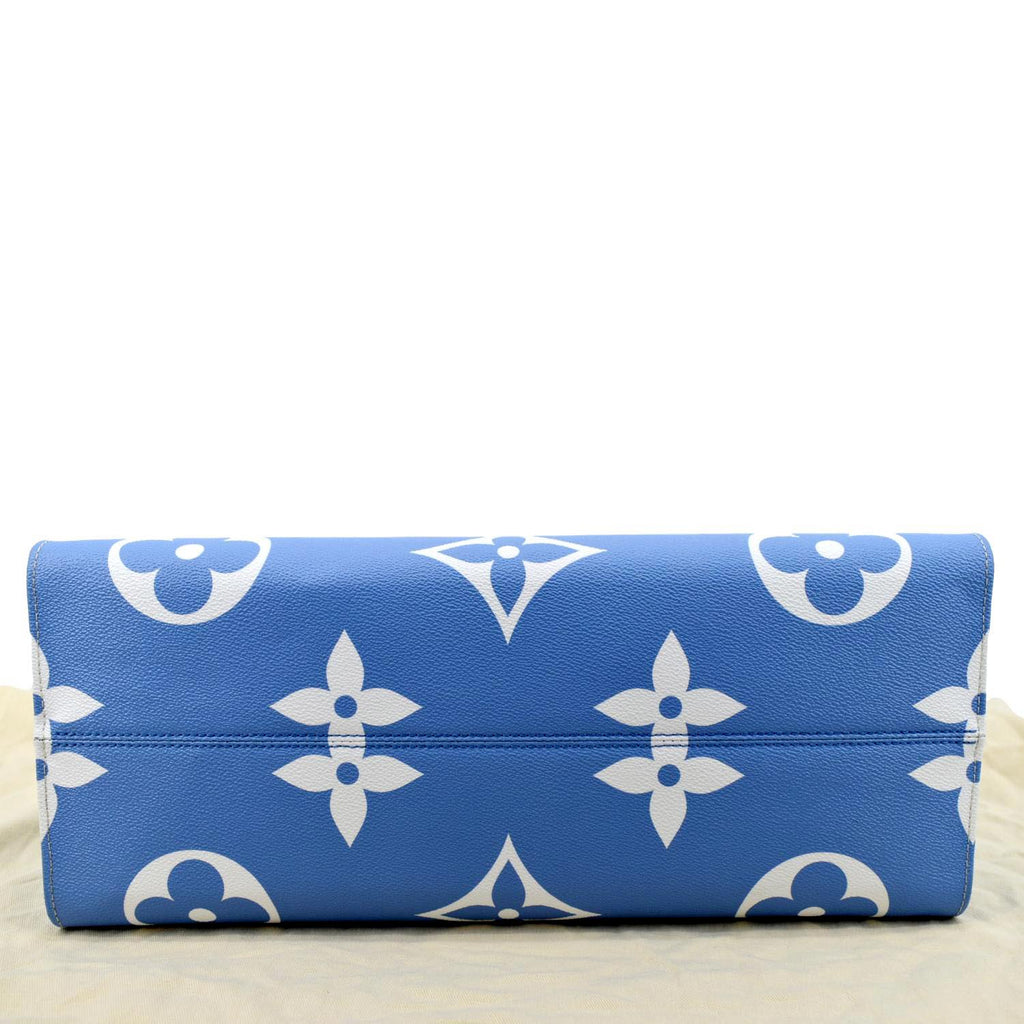 LOUIS VUITTON Pool Onthego GM Monogram Tote Shoulder Bag Blue