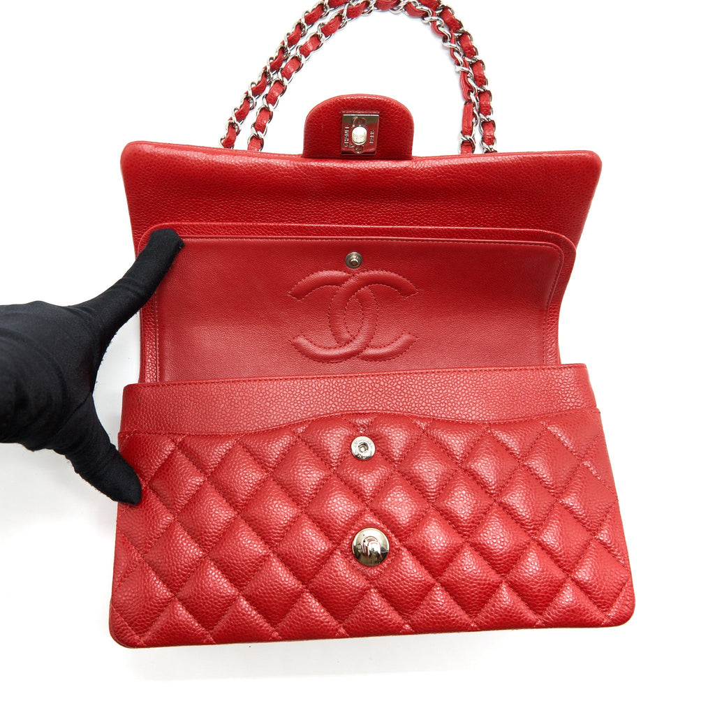 Chanel Classic Double Flap Bag Caviar Red