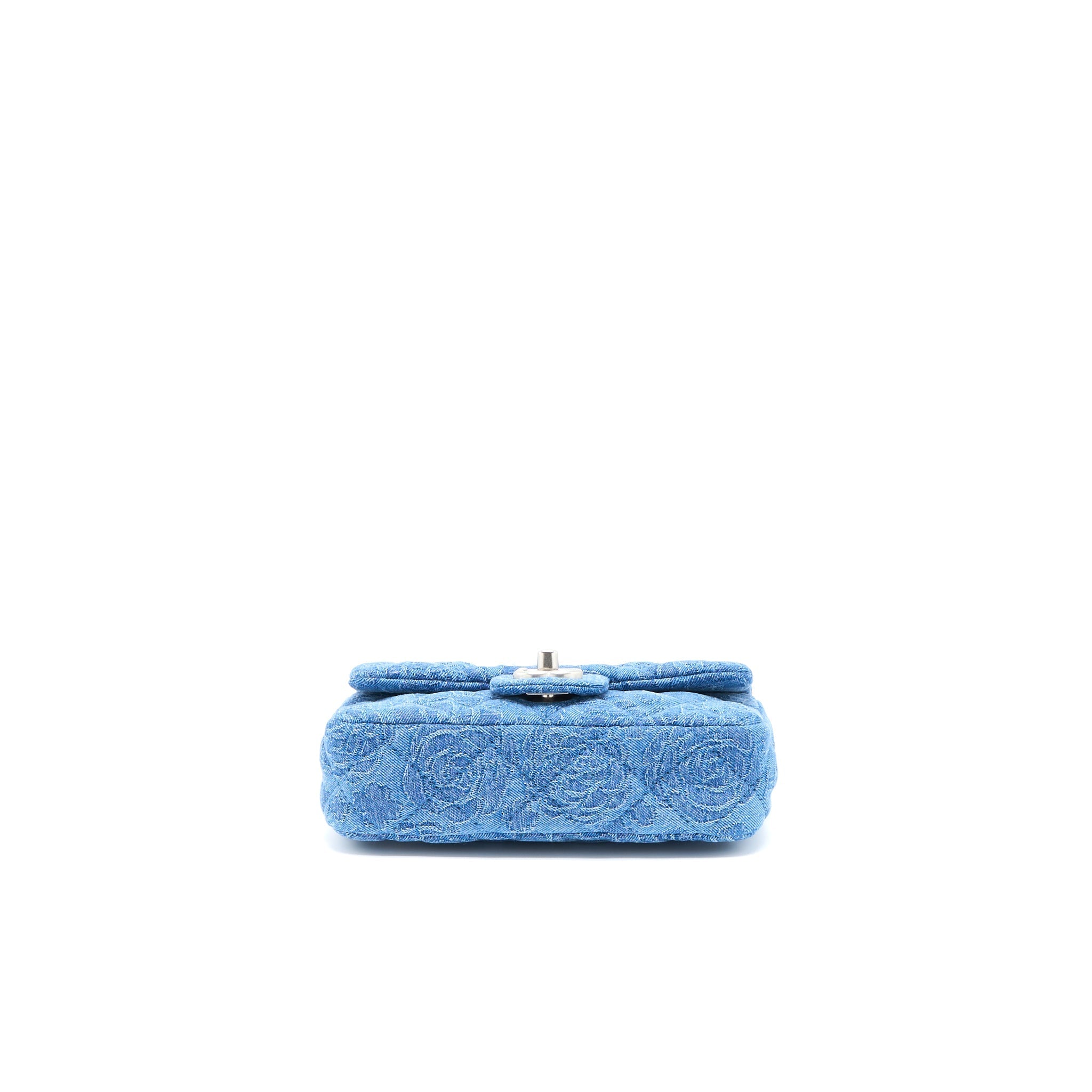 Chanel 23P Mini Coco Love Flap Bag Camellia Denim Blue  (Microchip)