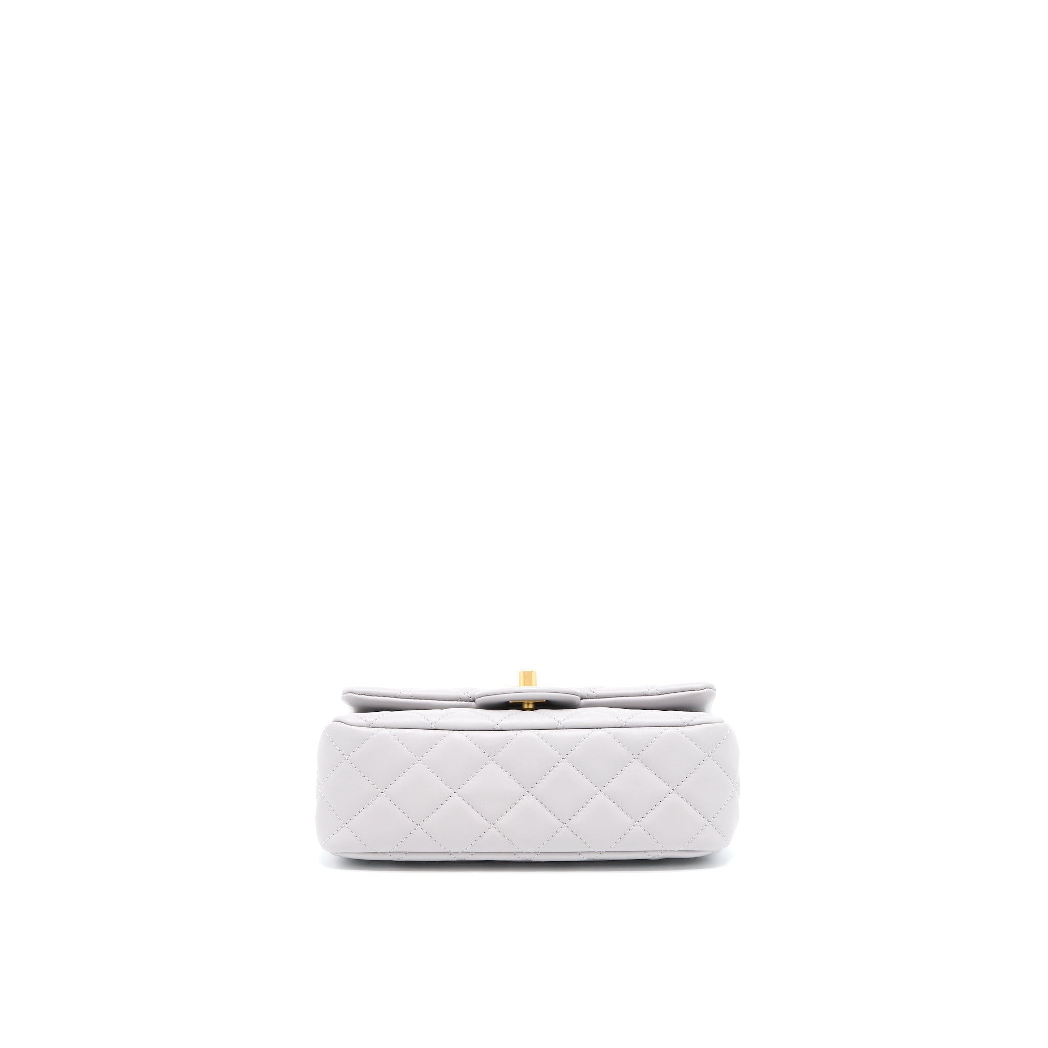 Chanel Pearl Crush Mini Rectangular Lambskin Grey Brushed  (Microchip)
