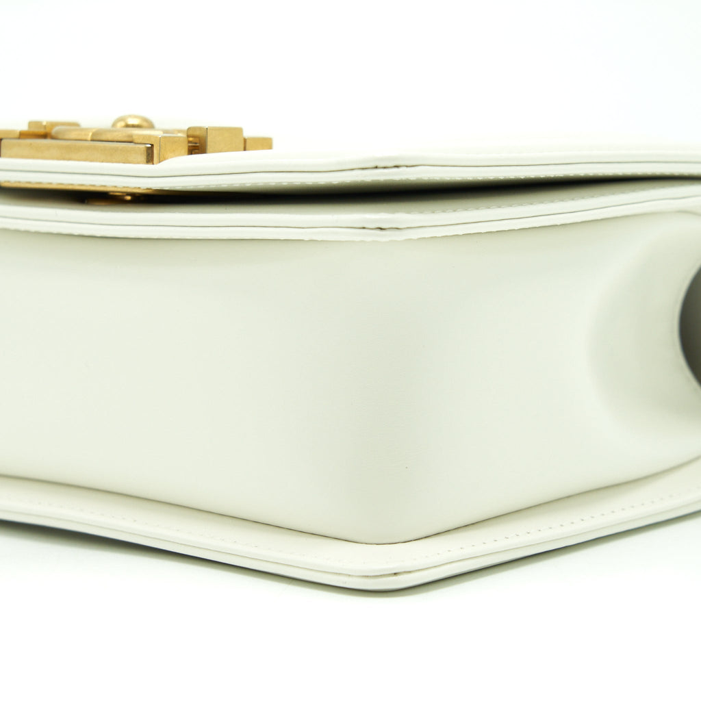 Chanel Mini Boy Handbag Calfskin White