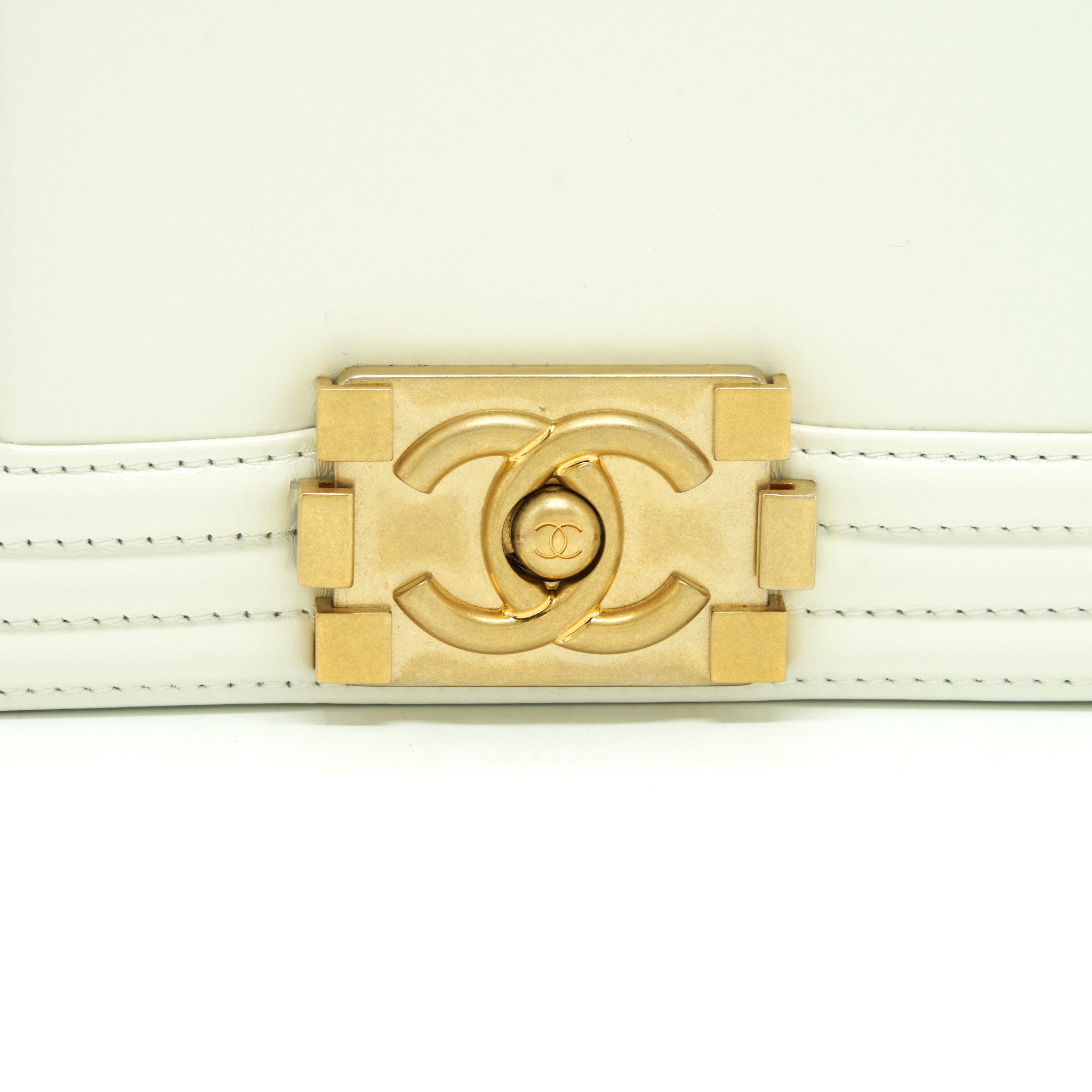Chanel Mini Boy Handbag Calfskin White