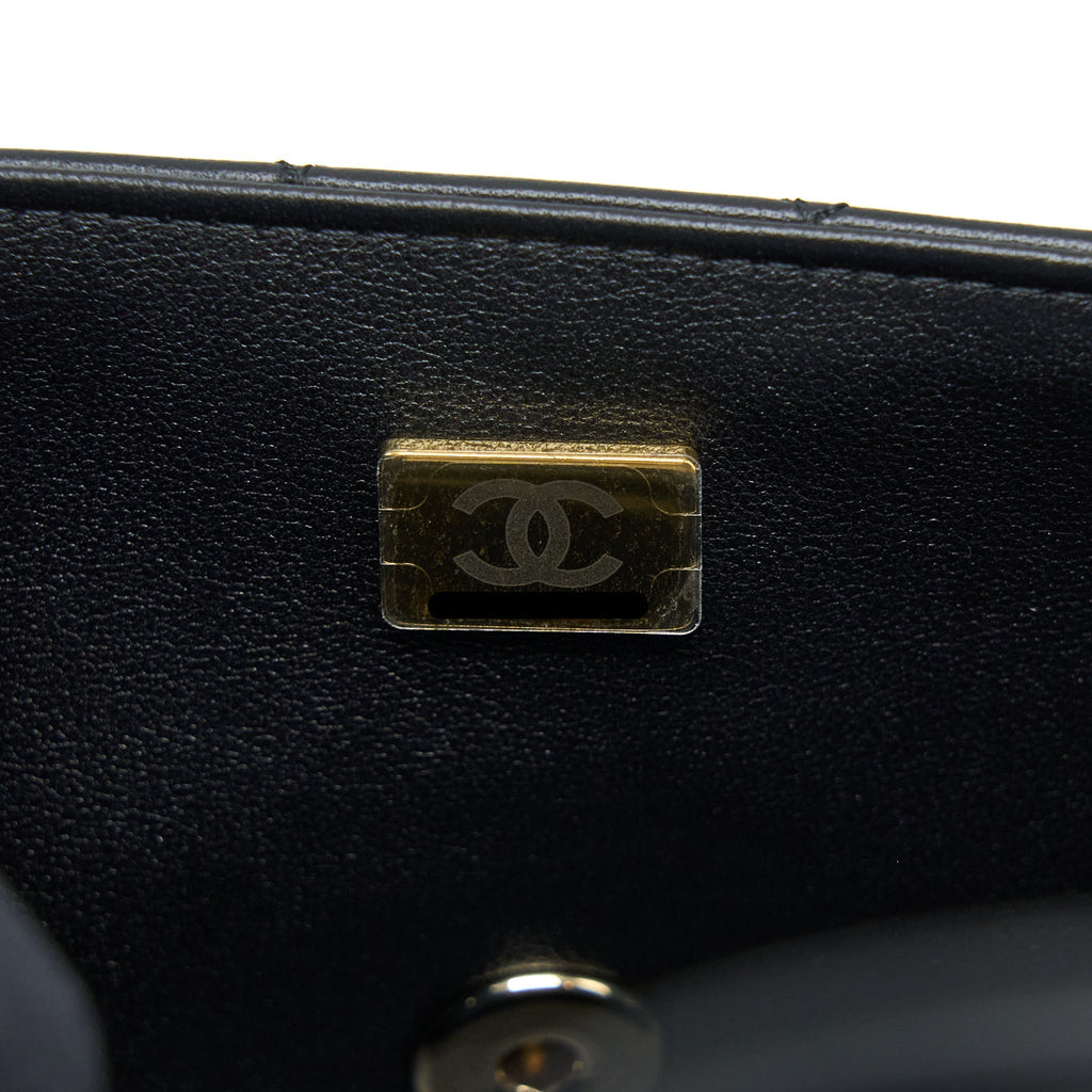 Chanel Classic Mini Rectangular Flap Bag Lambskin Black L (Microchip)