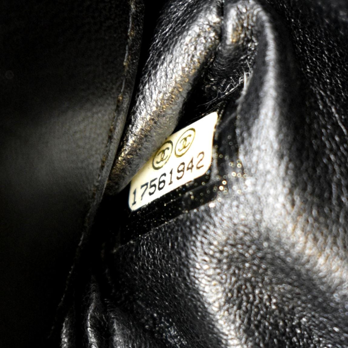 CHANEL Classic Flap with Zip Pocket Quilted Leather Satchel Shoulder Bag Black