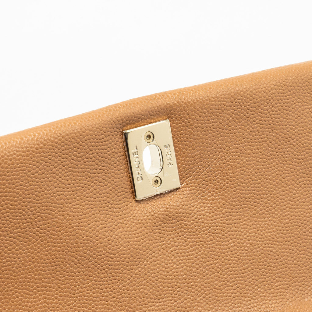 Chanel 21P Small Coco Handle Caviar Caramel L