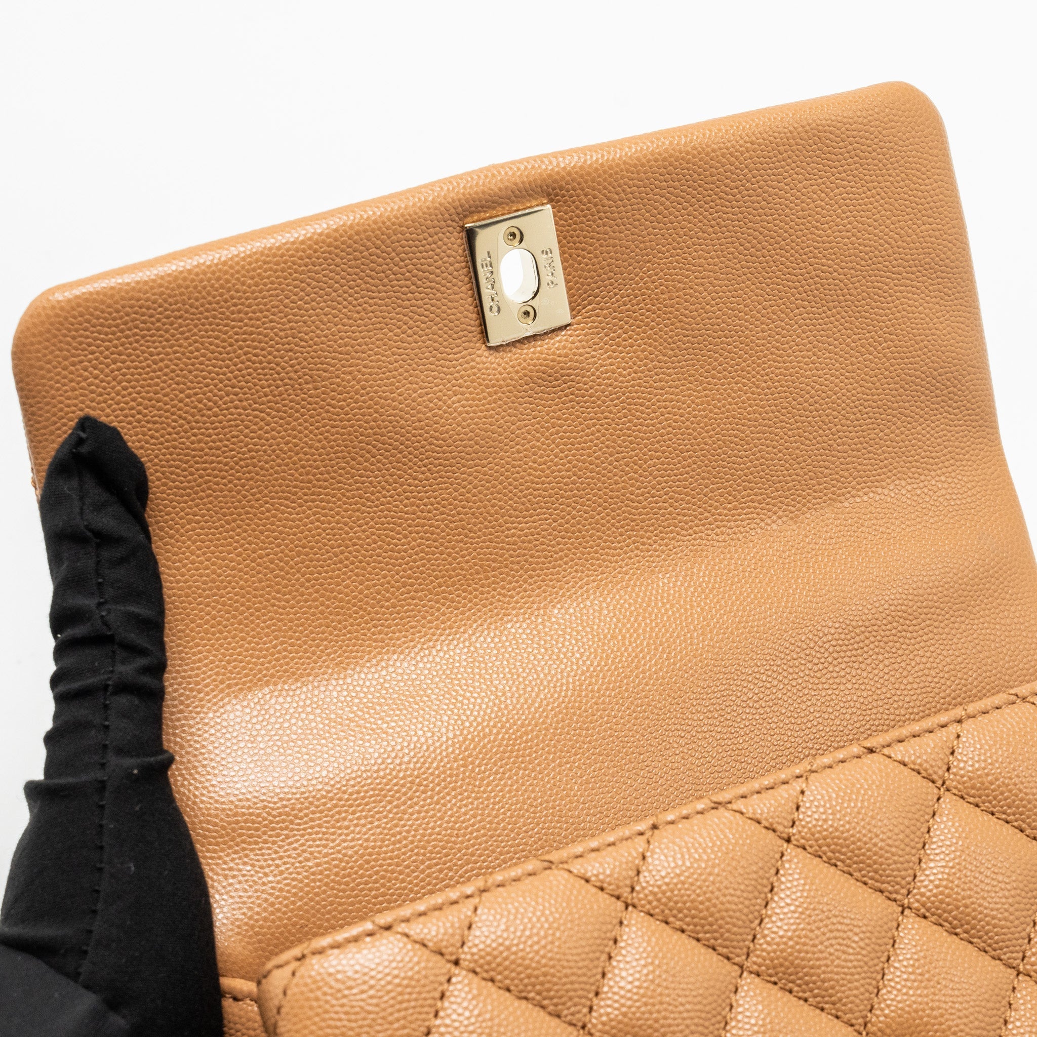 Chanel 21P Small Coco Handle Caviar Caramel L