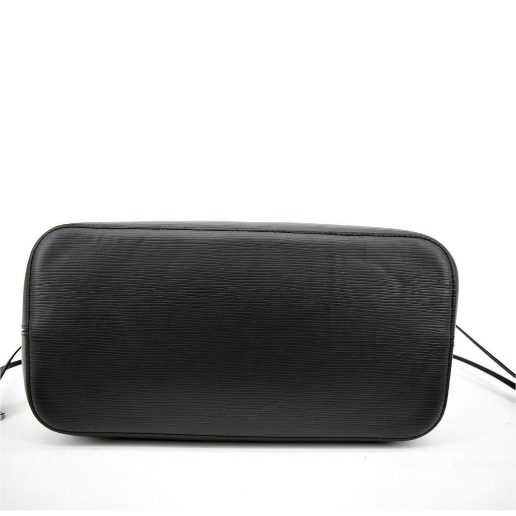 LOUIS VUITTON Neverfull Epi Leather Tote Shoulder Bag Black