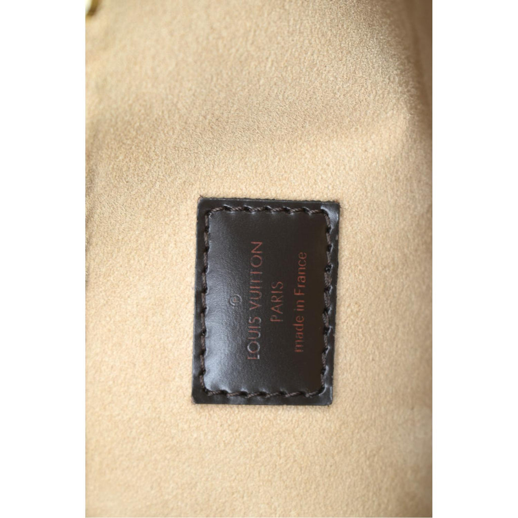 LOUIS VUITTON Kensington Damier Ebene Tote Bag Brown