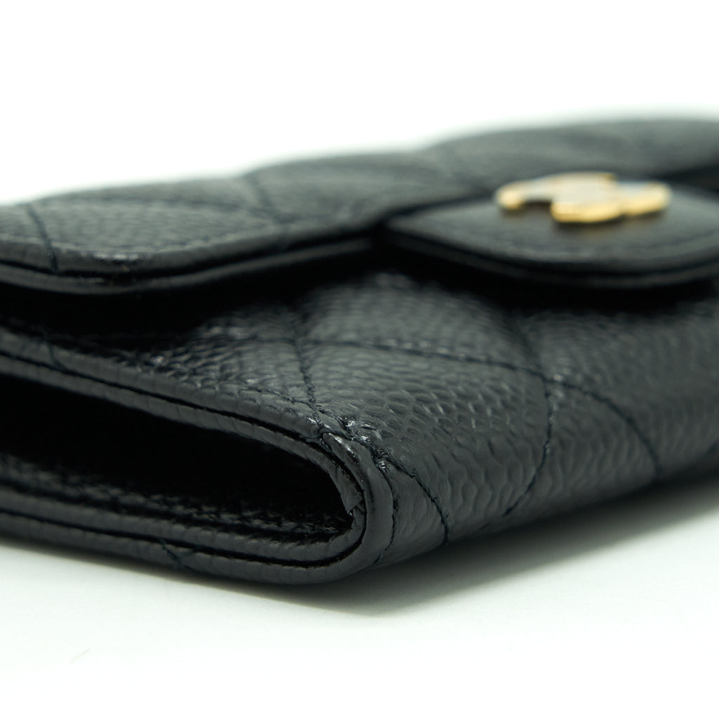 Chanel Classic Flap Card Holder Caviar Black