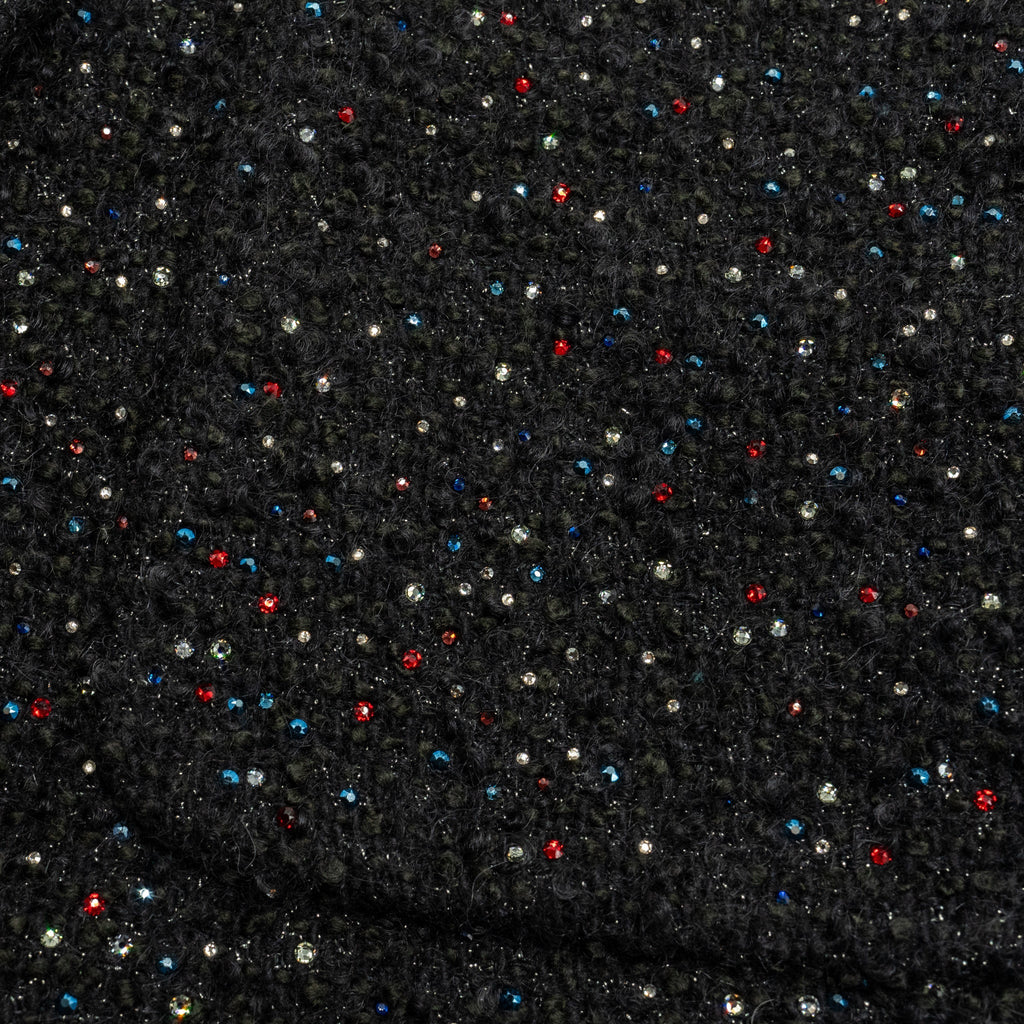 Chanel Size 38 Shining Crystal Tweed Dress Coat Wool/Acrylic Black/Multicolour