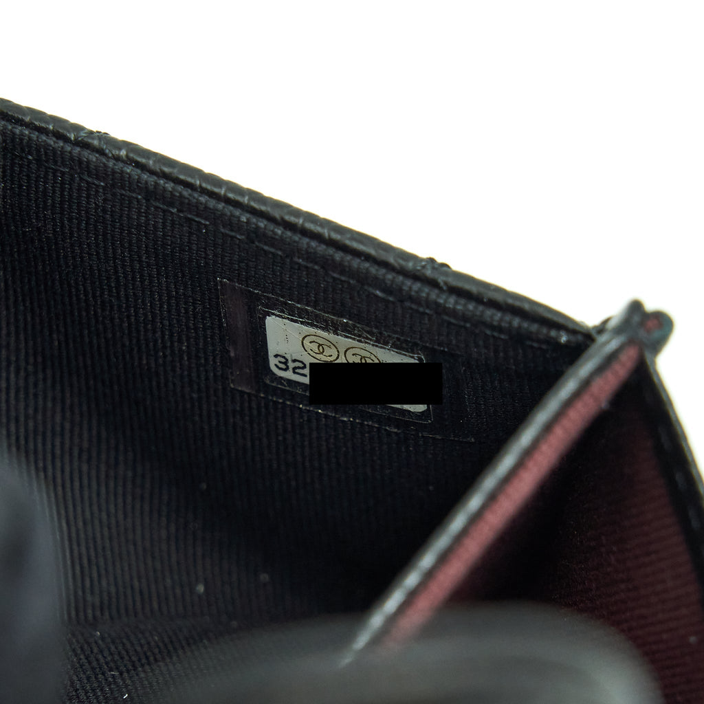 Chanel Classic Flap Card Holder Caviar Black