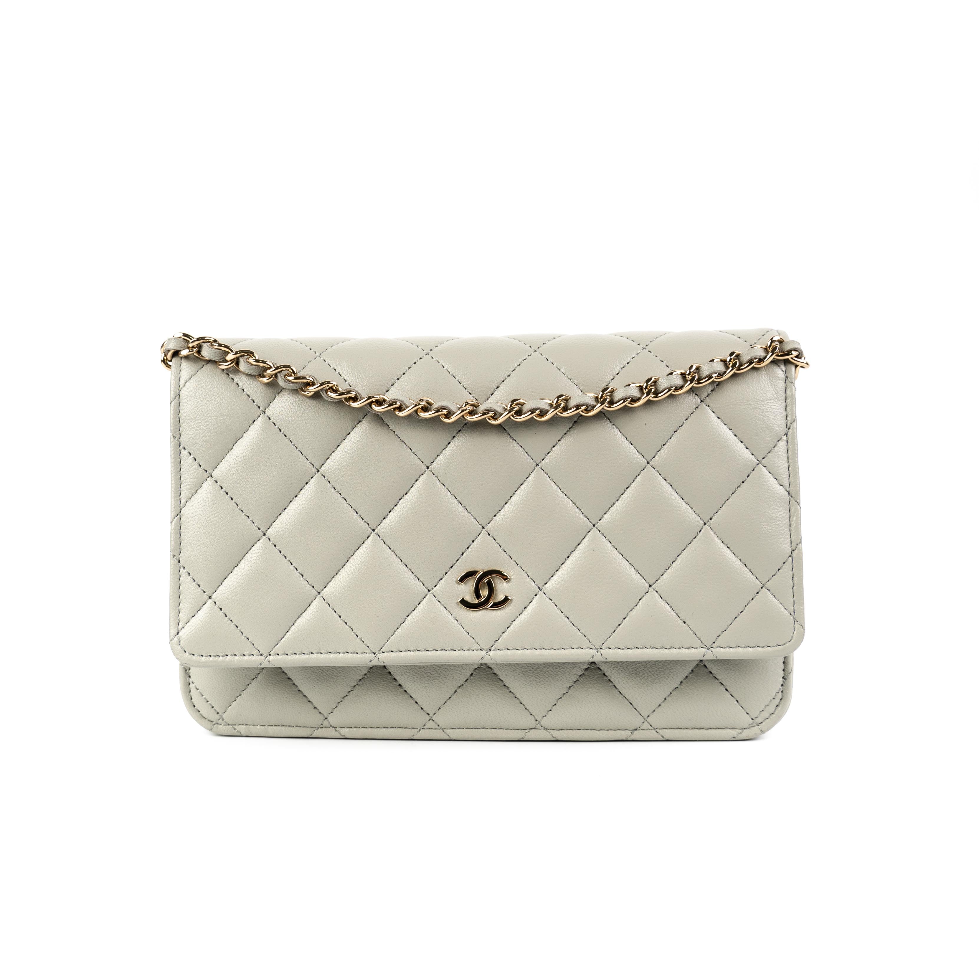 Chanel Wallet on Chain WOC Lambskin Grey (Microchipped)