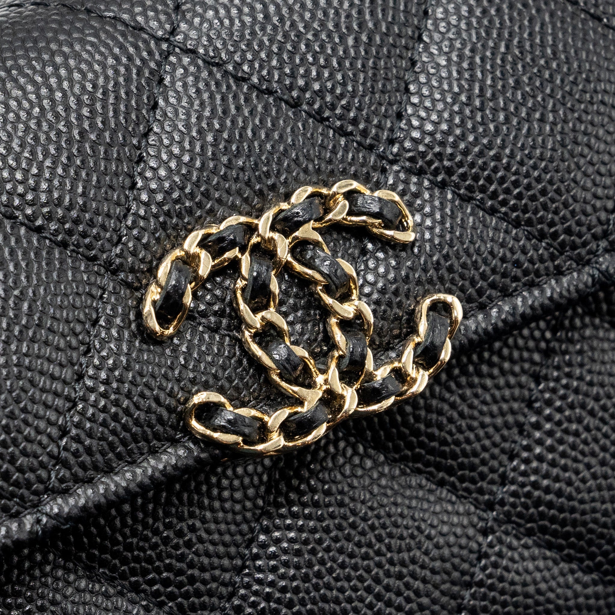 Chanel Top Handle Mini Flap Bag Caviar Black L (Microchip)