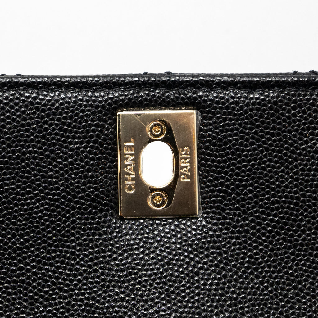 Chanel small coco handle caviar black L  (Microchip)