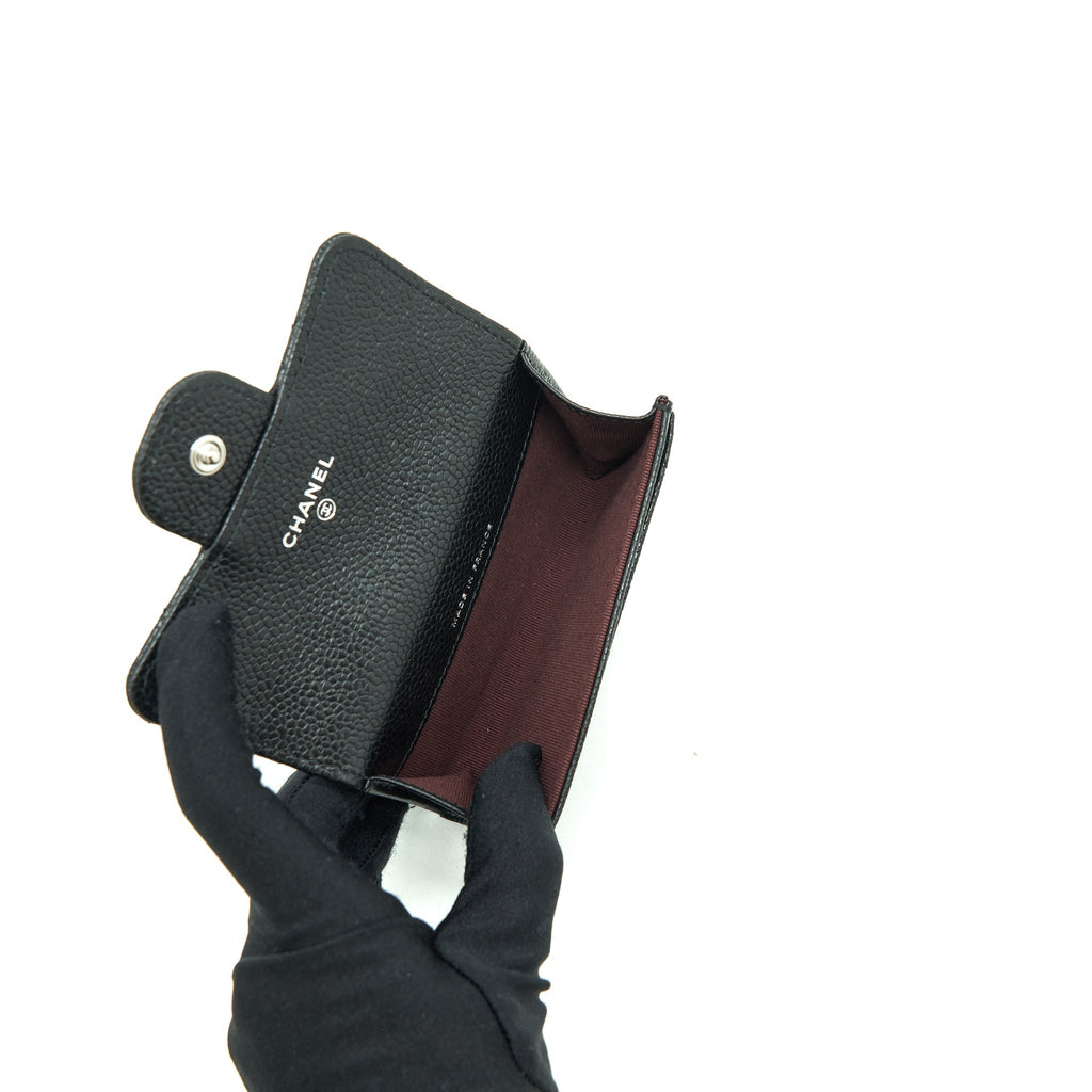 Chanel Classic Flap Card Holder Caviar Black