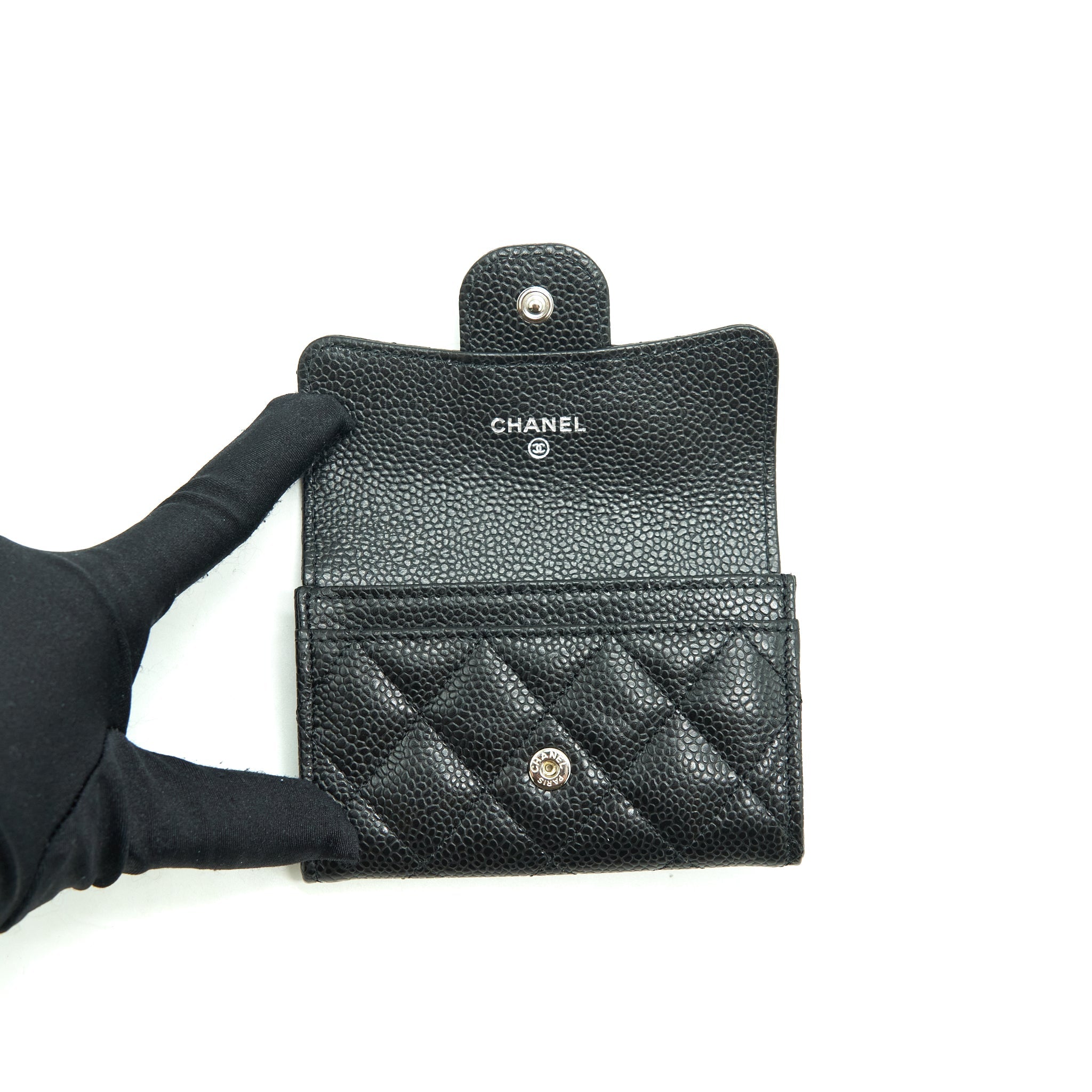 Chanel Classic Flap Card Holder Caviar Black