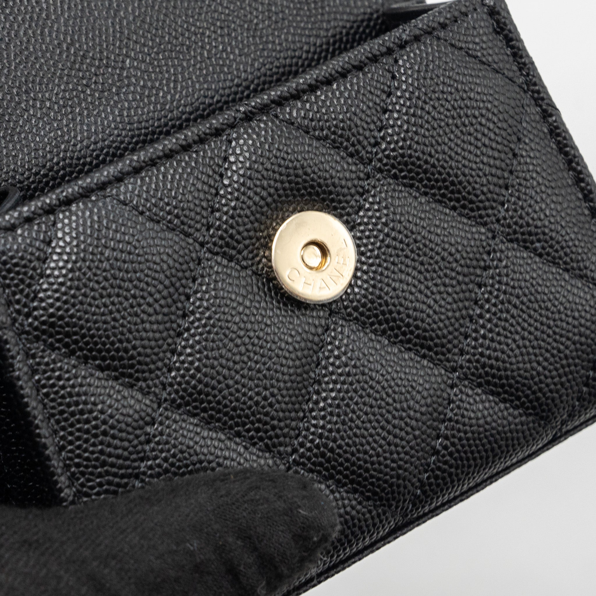 Chanel Top Handle Mini Flap Bag Caviar Black L (Microchip)