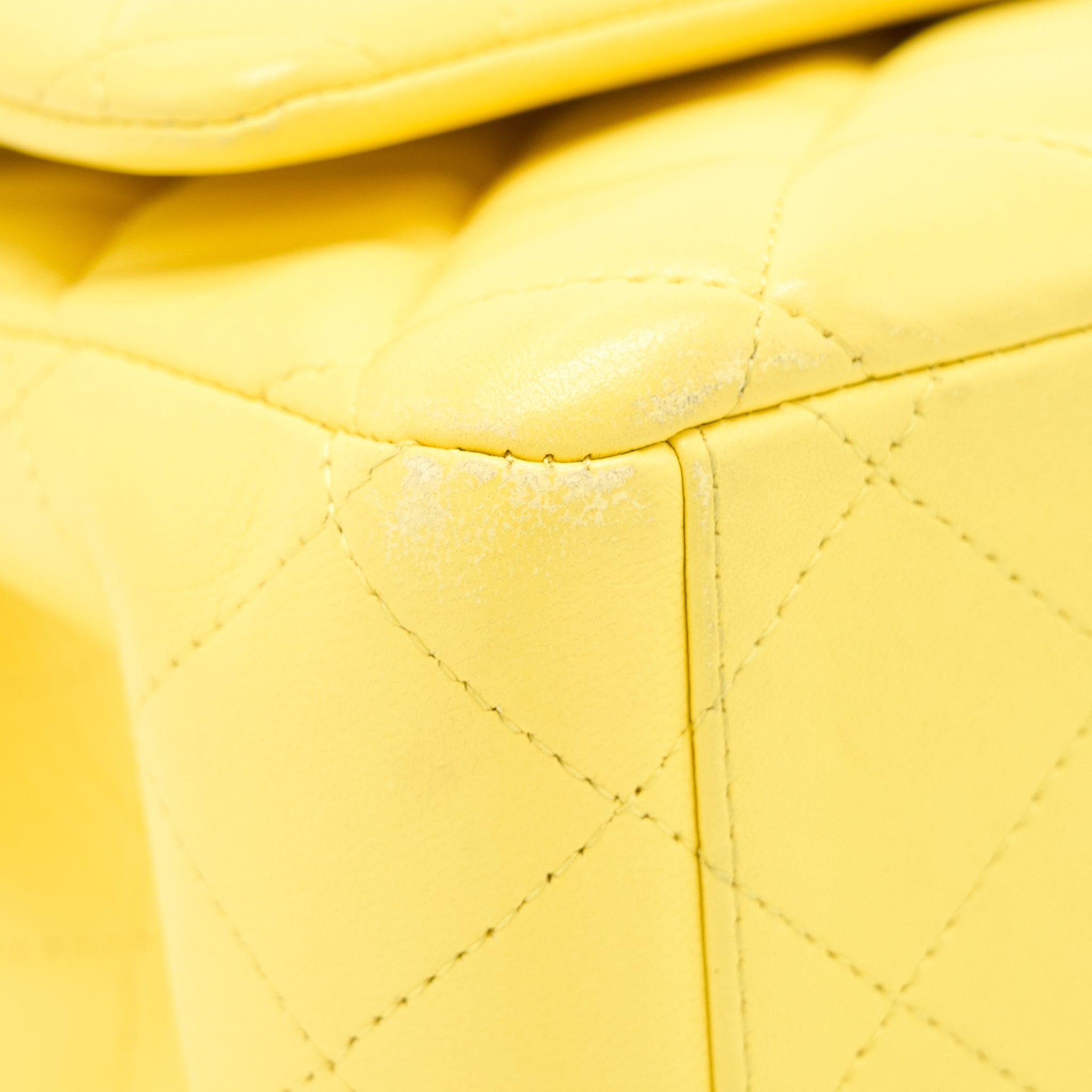 Chanel Maxi Classic Double Flap Bag Lambskin Yellow L