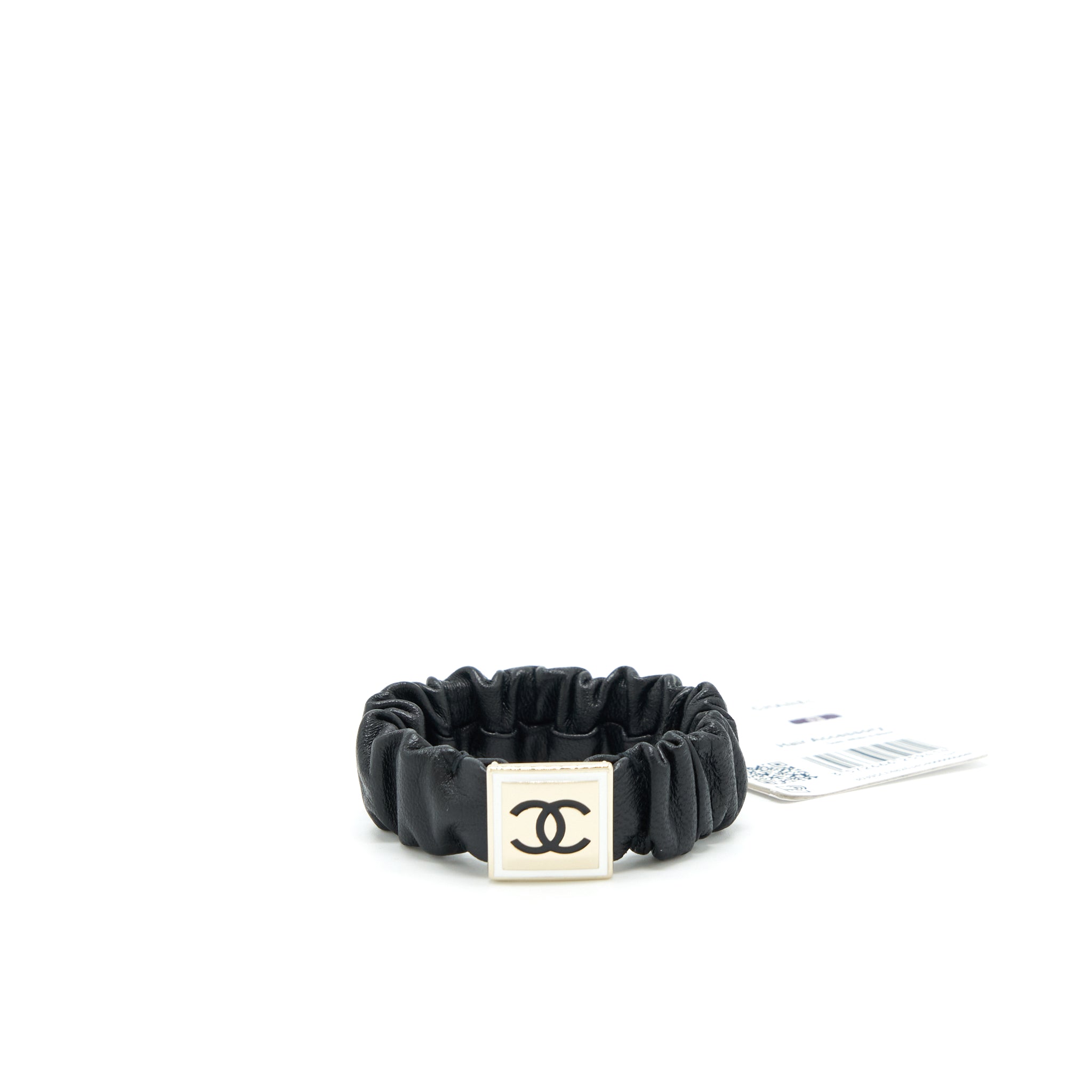 Chanel Square CC Hair Band Black L