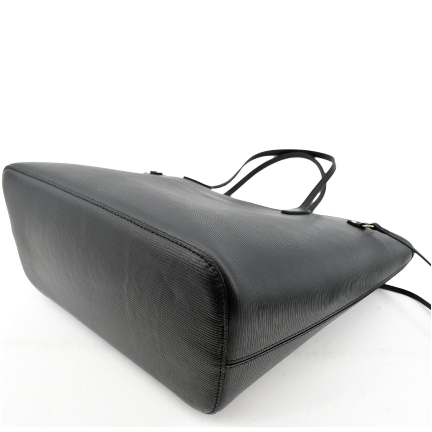 LOUIS VUITTON Neverfull Epi Leather Tote Shoulder Bag Black