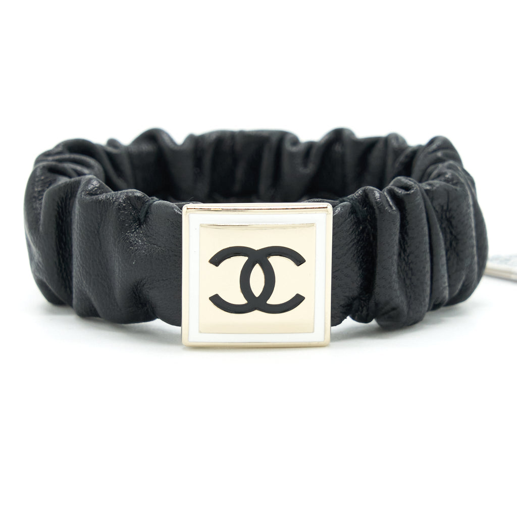 Chanel Square CC Hair Band Black L
