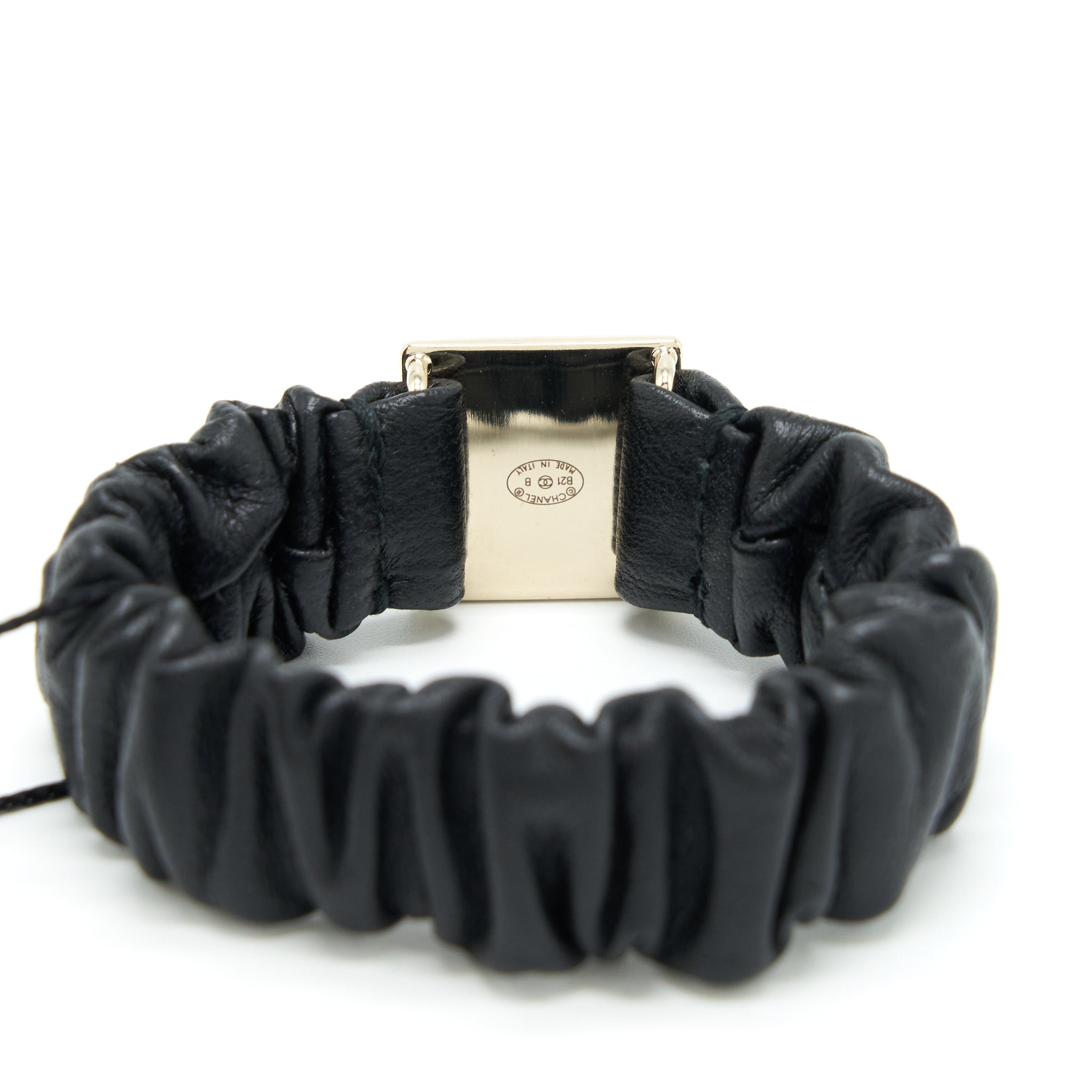Chanel Square CC Hair Band Black L