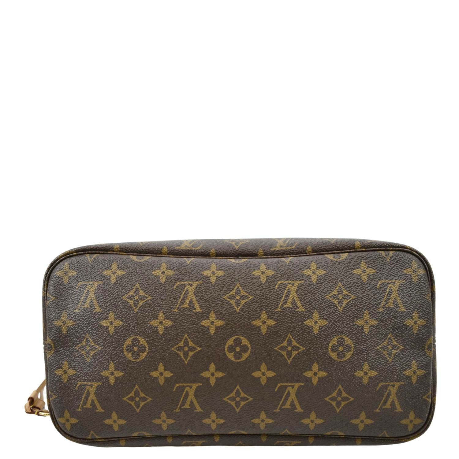 LOUIS VUITTON Neverfull MM Monogram Canvas Tote Bag Brown