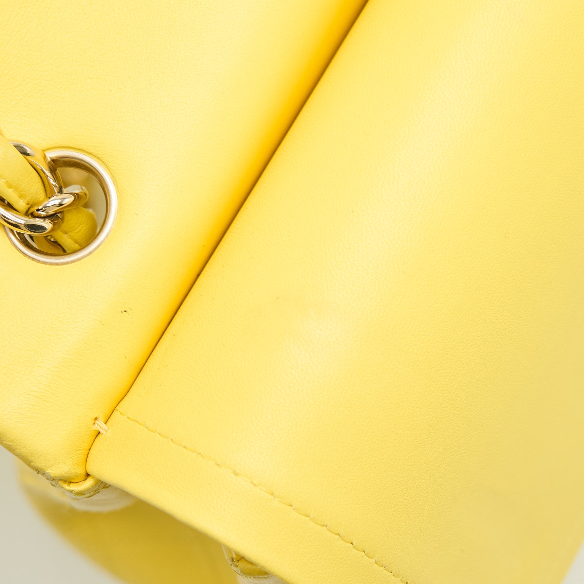 Chanel Maxi Classic Double Flap Bag Lambskin Yellow L