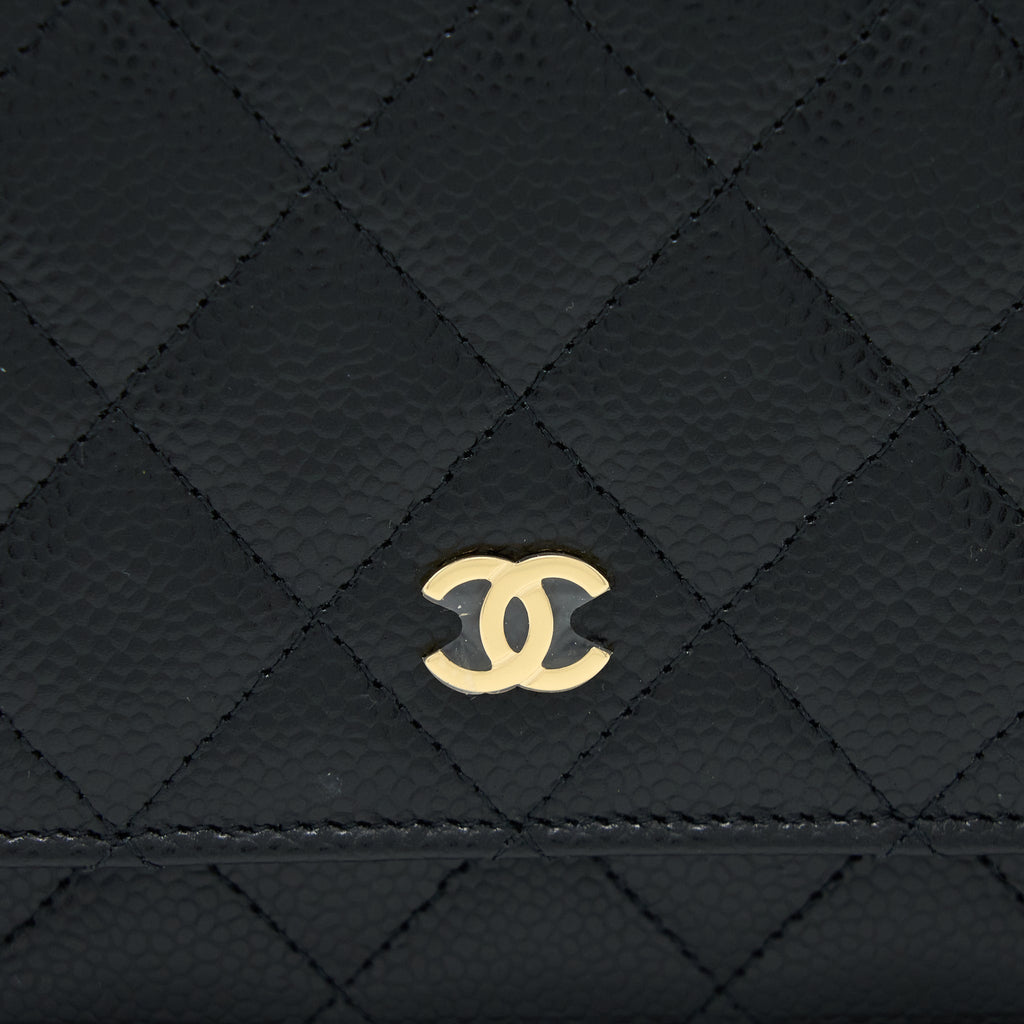 Chanel Classic Wallet On Chain Caviar Black  (Microchip)