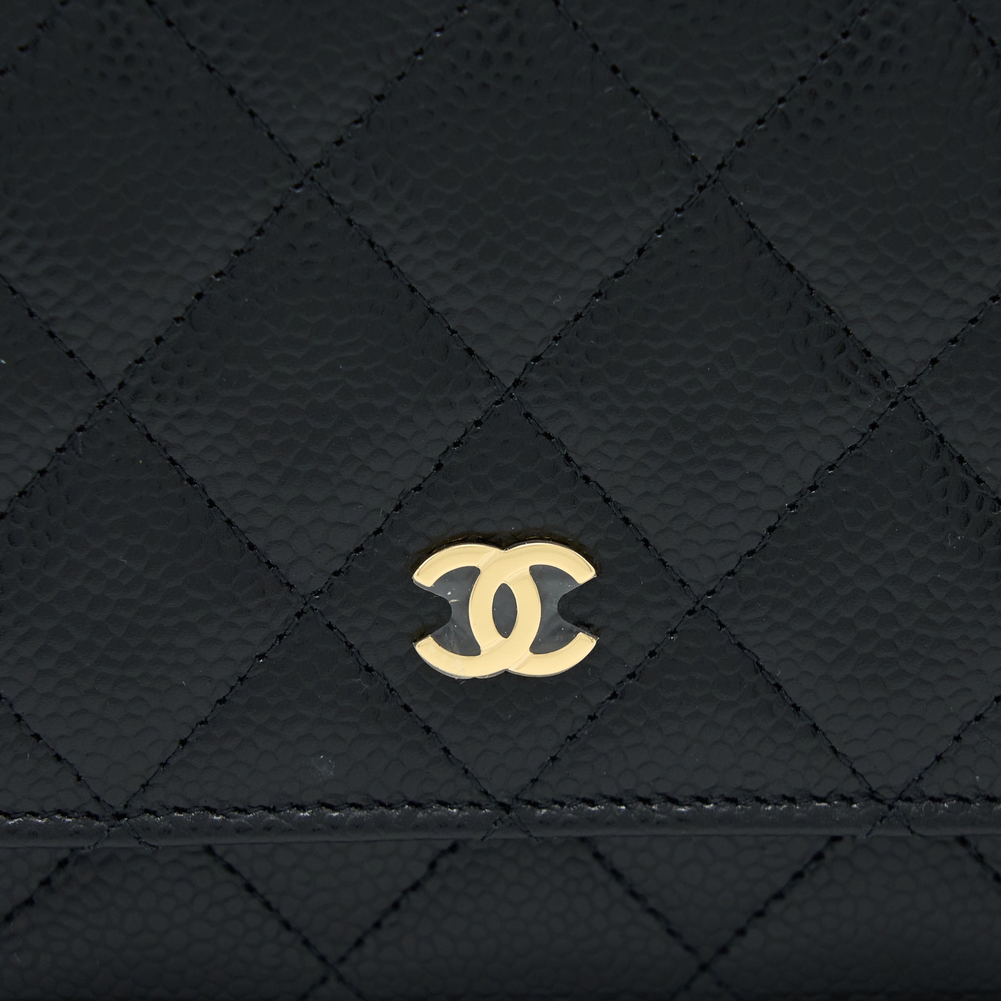 Chanel Classic Wallet On Chain Caviar Black  (Microchip)