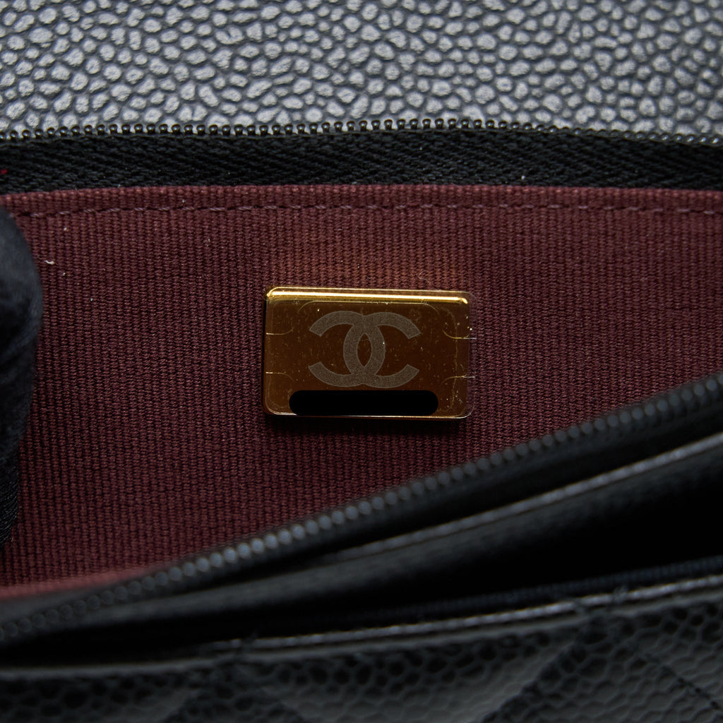 Chanel Classic Wallet On Chain Caviar Black  (Microchip)