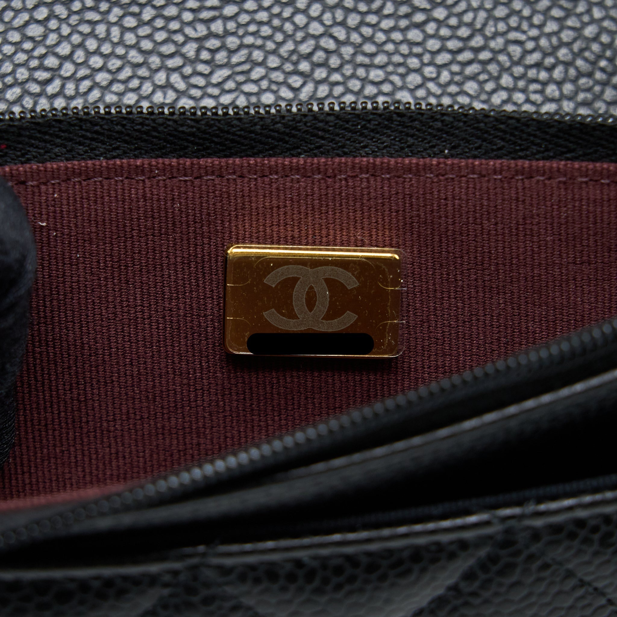 Chanel Classic Wallet On Chain Caviar Black  (Microchip)