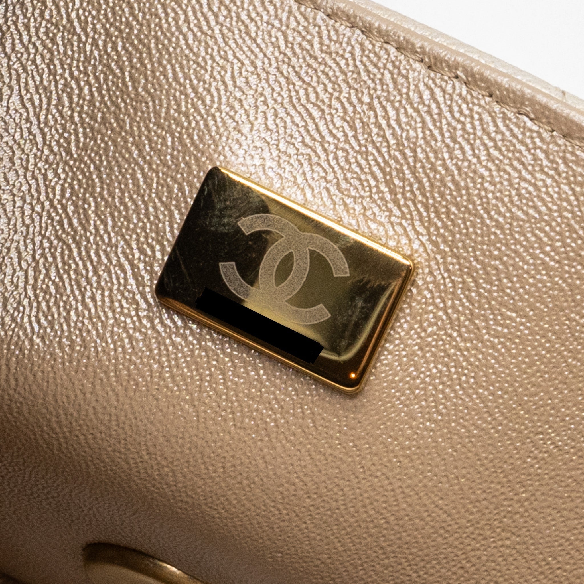 Chanel 22C mini Rectangular Flap Bag Goatskin Ombré Beige Brushed  (microchip)