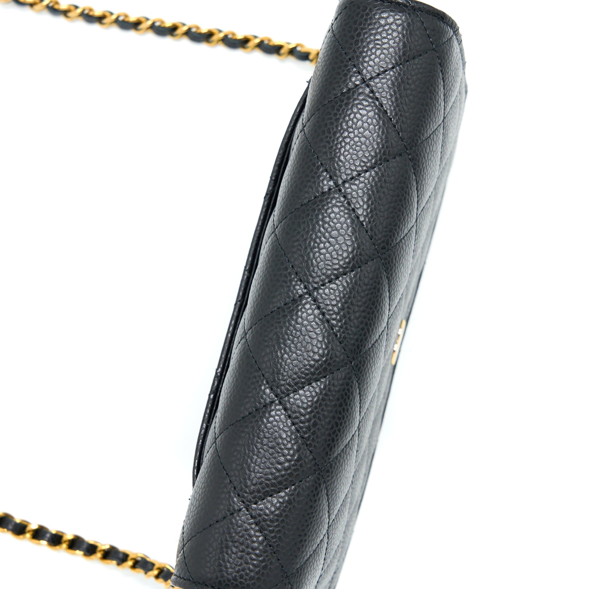 Chanel Classic Wallet On Chain Caviar Black  (Microchip)