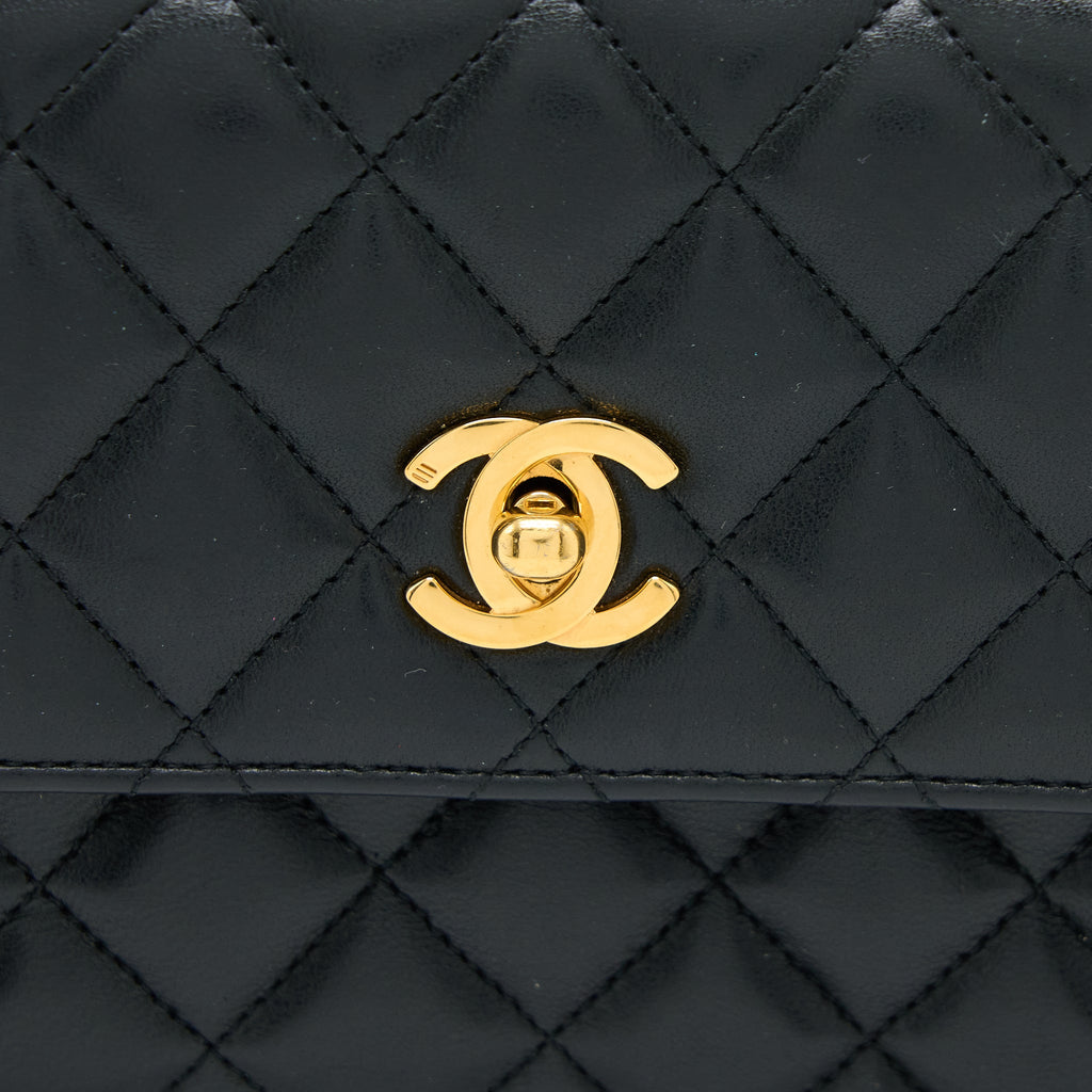 Chanel Vintage Mini Flap Bag Lambskin Black