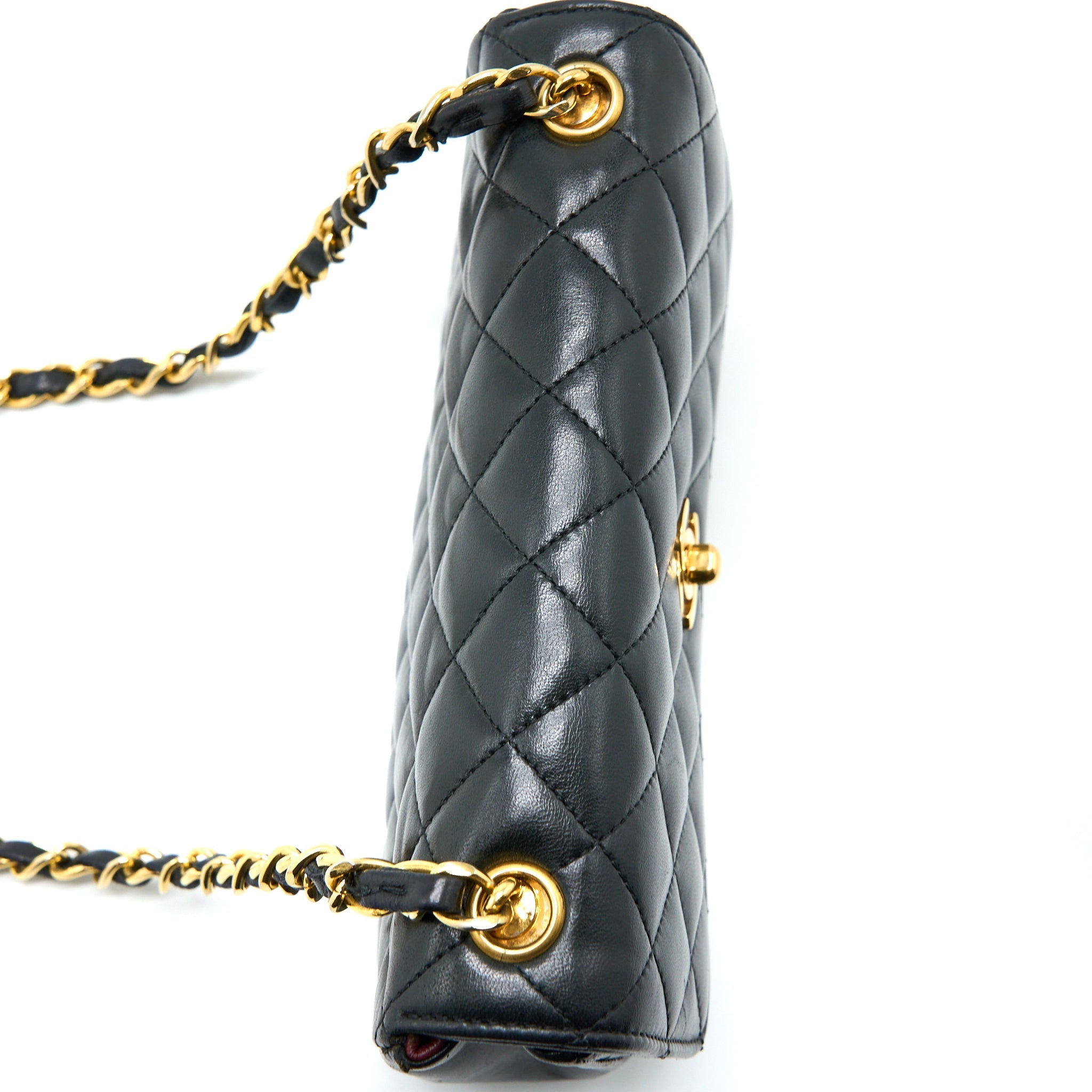 Chanel Vintage Mini Flap Bag Lambskin Black