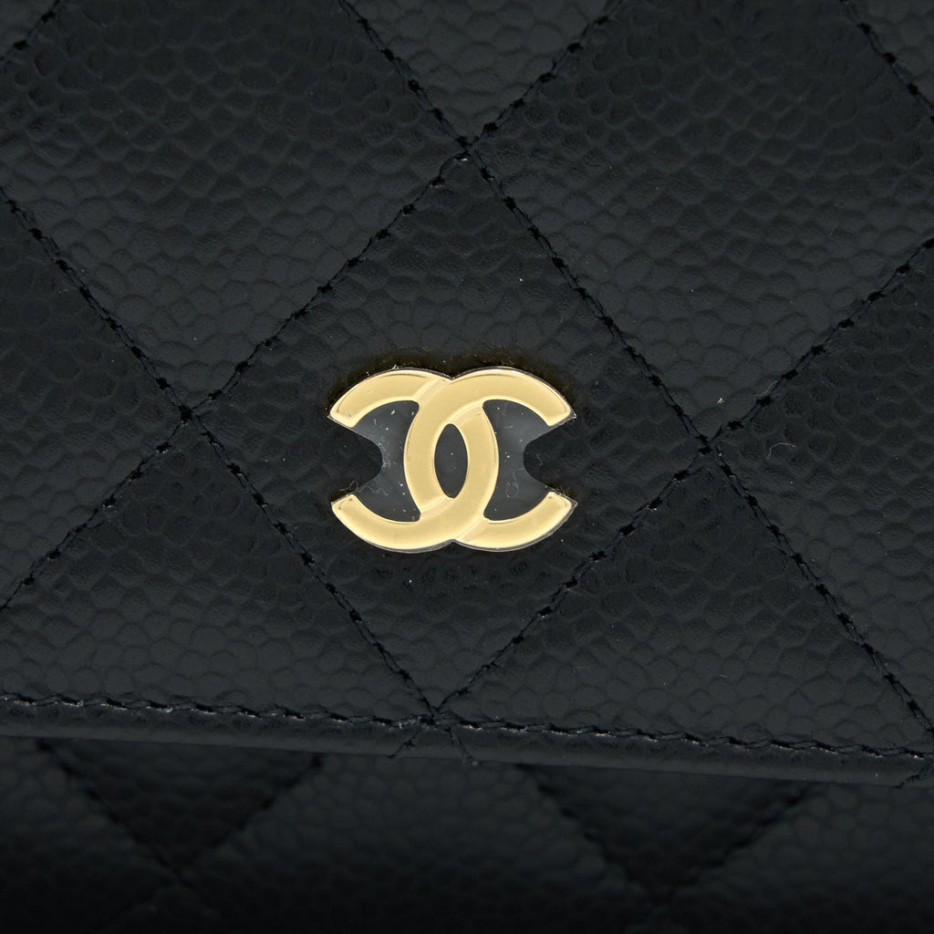 Chanel Classic Wallet on Chain Caviar Black  (Microchip)