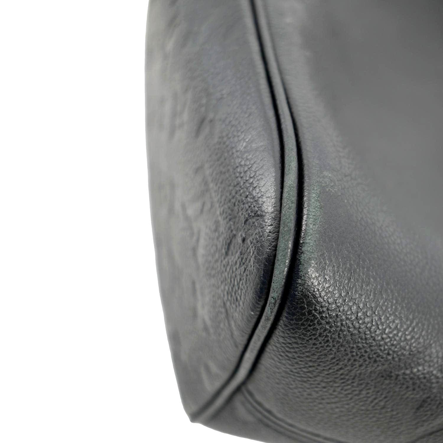LOUIS VUITTON Neverfull MM Empreinte Leather Tote Shoulder Bag Black