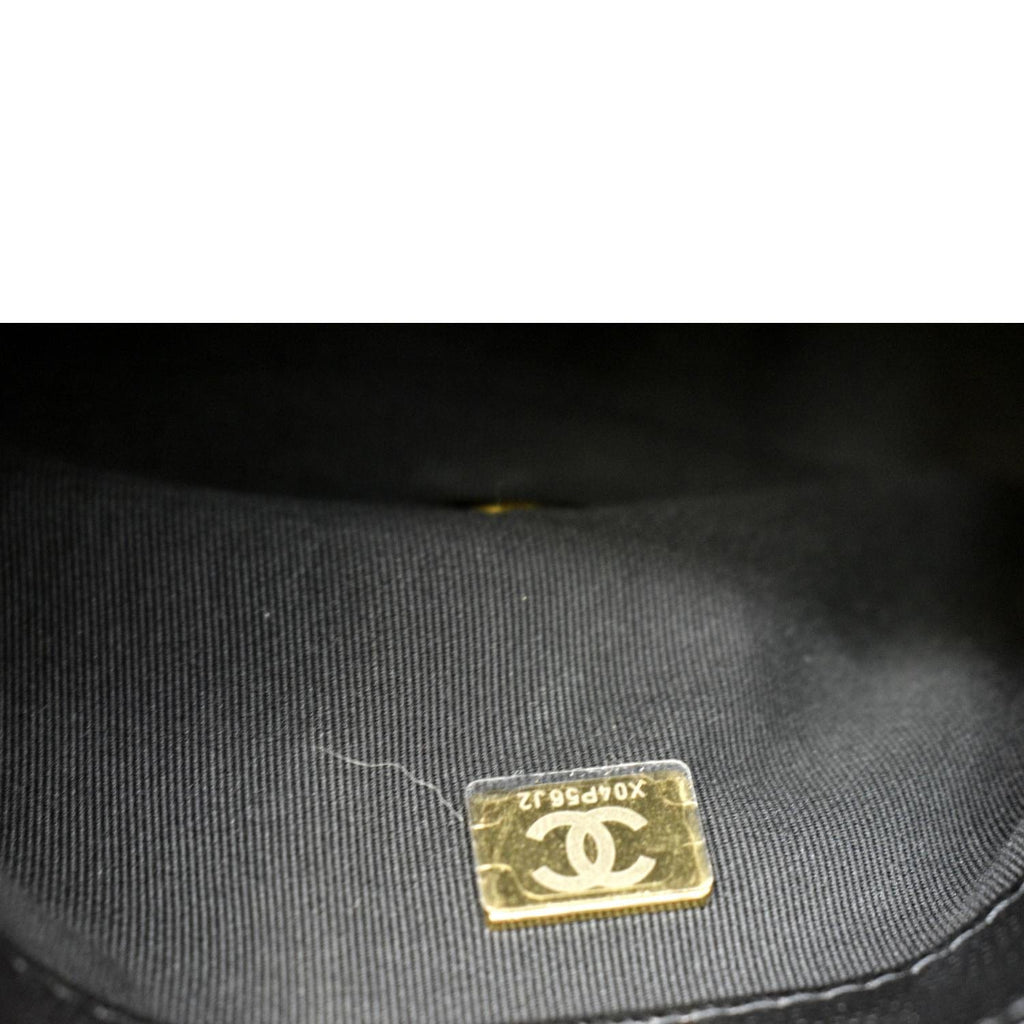 CHANEL Mini Flap Grained Calfskin Leather Shoulder Bag Black
