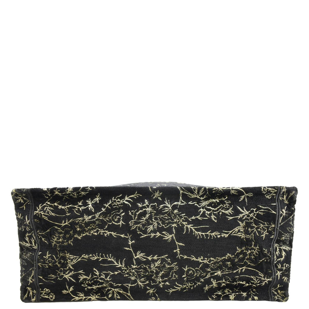 CHRISTIAN DIOR Large Book Oblique Embroidered Canvas Tote Bag Multicolor