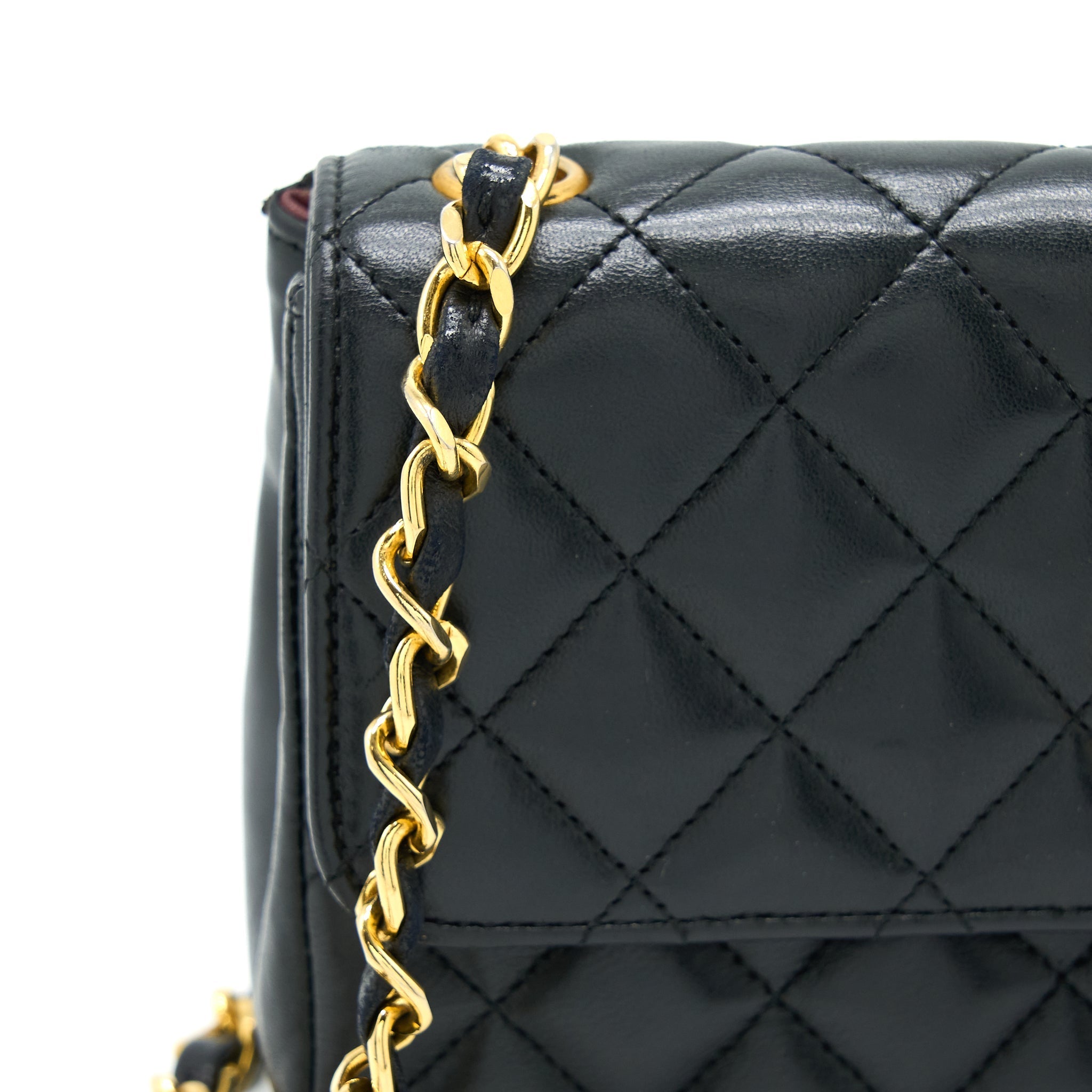 Chanel Vintage Mini Flap Bag Lambskin Black