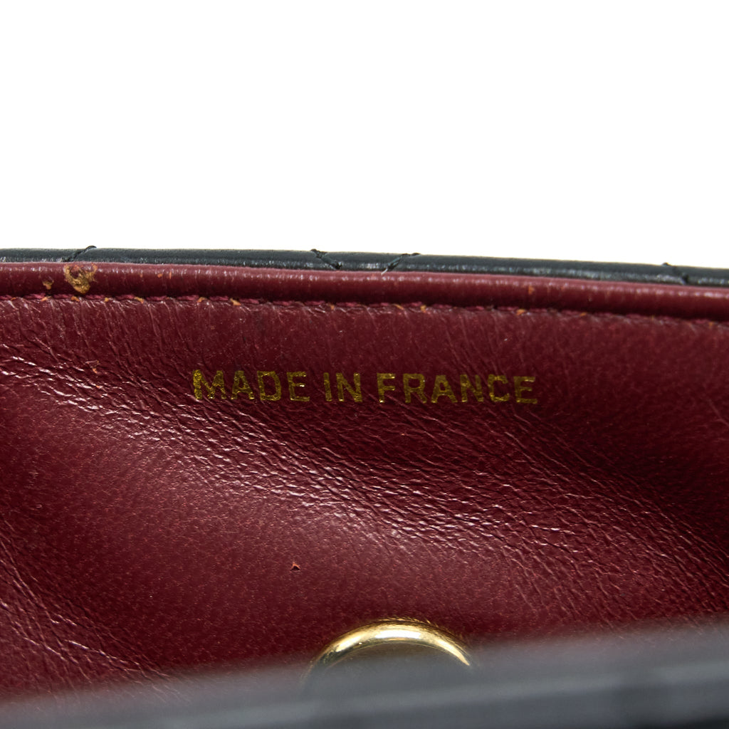 Chanel Vintage Mini Flap Bag Lambskin Black