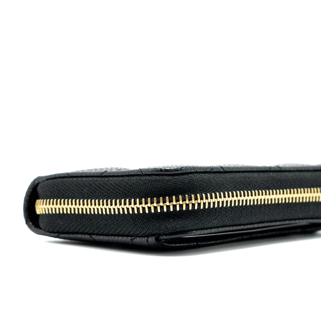Chanel Zip Card Holder Caviar Black  (Microchip)