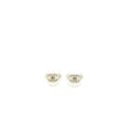 Chanel Heart CC Logo Earrings Light Gold Tone