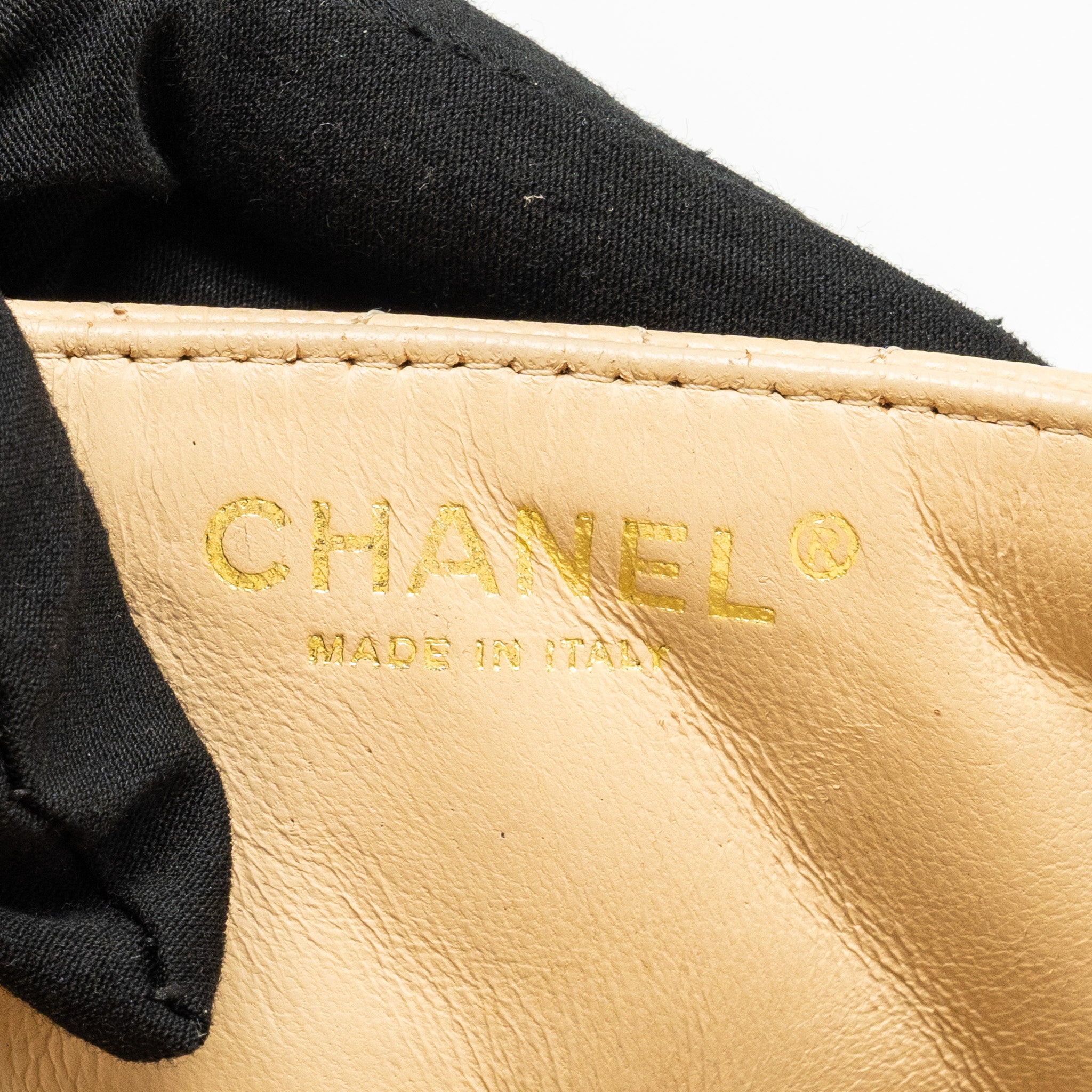 Chanel East-West Flap Shoulder Bag Caviar Beige