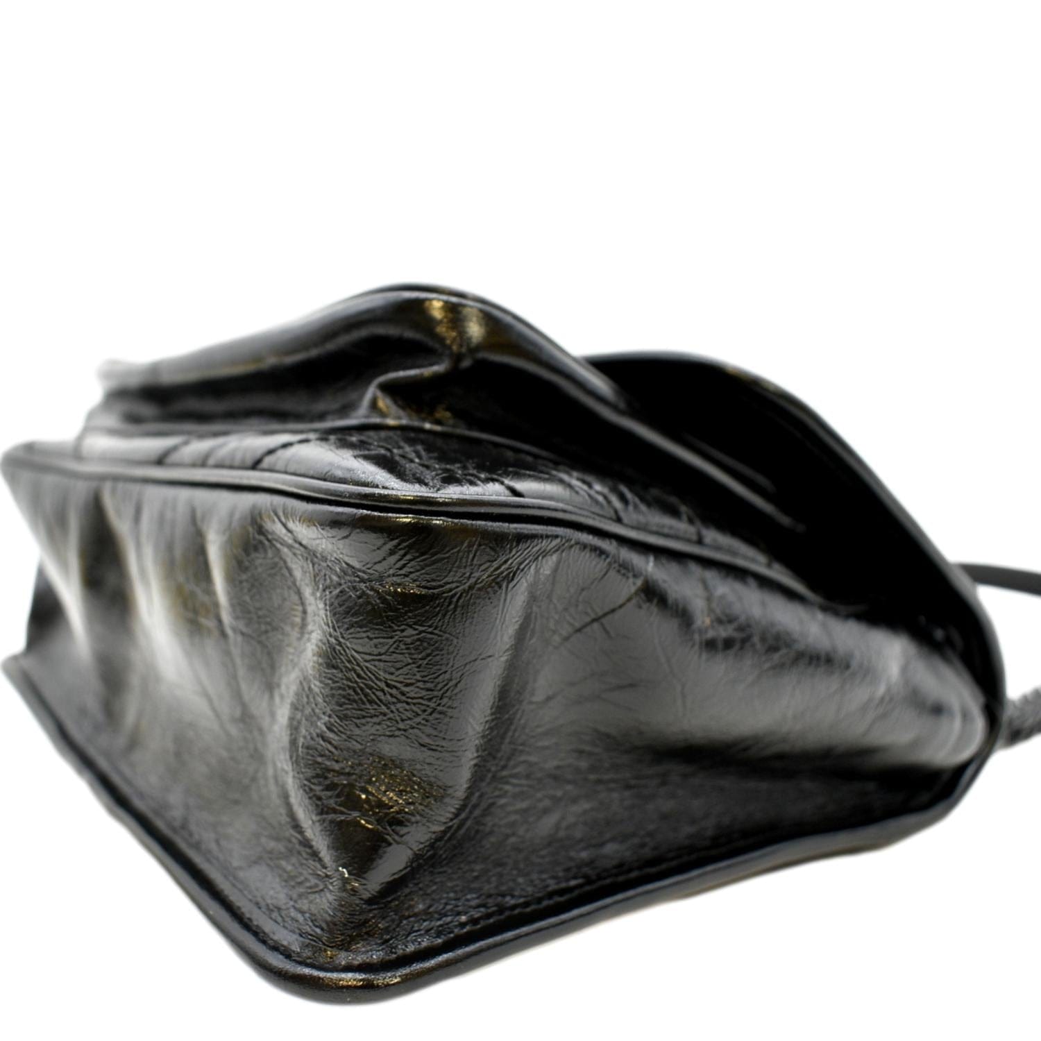YVES SAINT LAURENT Niki Medium Leather Shoulder Bag Black