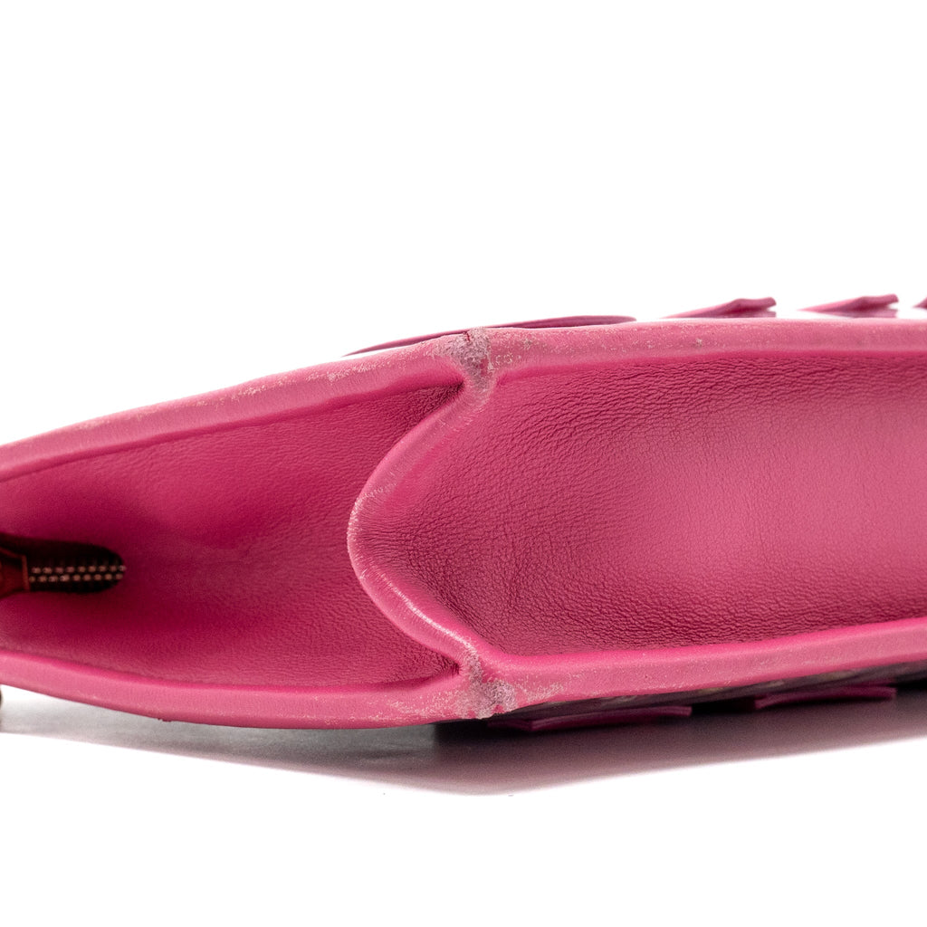 Chanel 19S Logo Pouch Tweed/PVC Pink