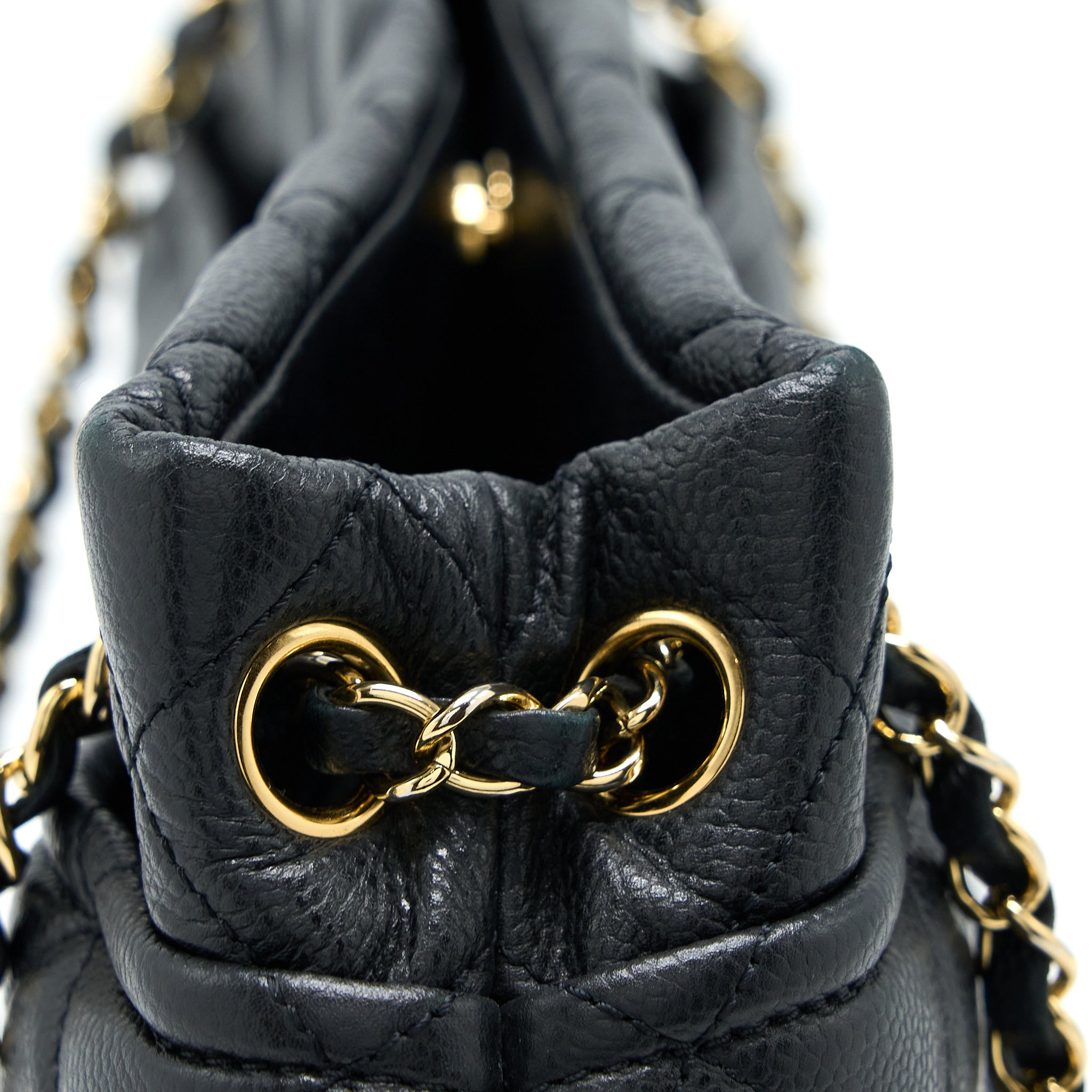 Chanel Matelasse Chain Tote Bag Caviar Black