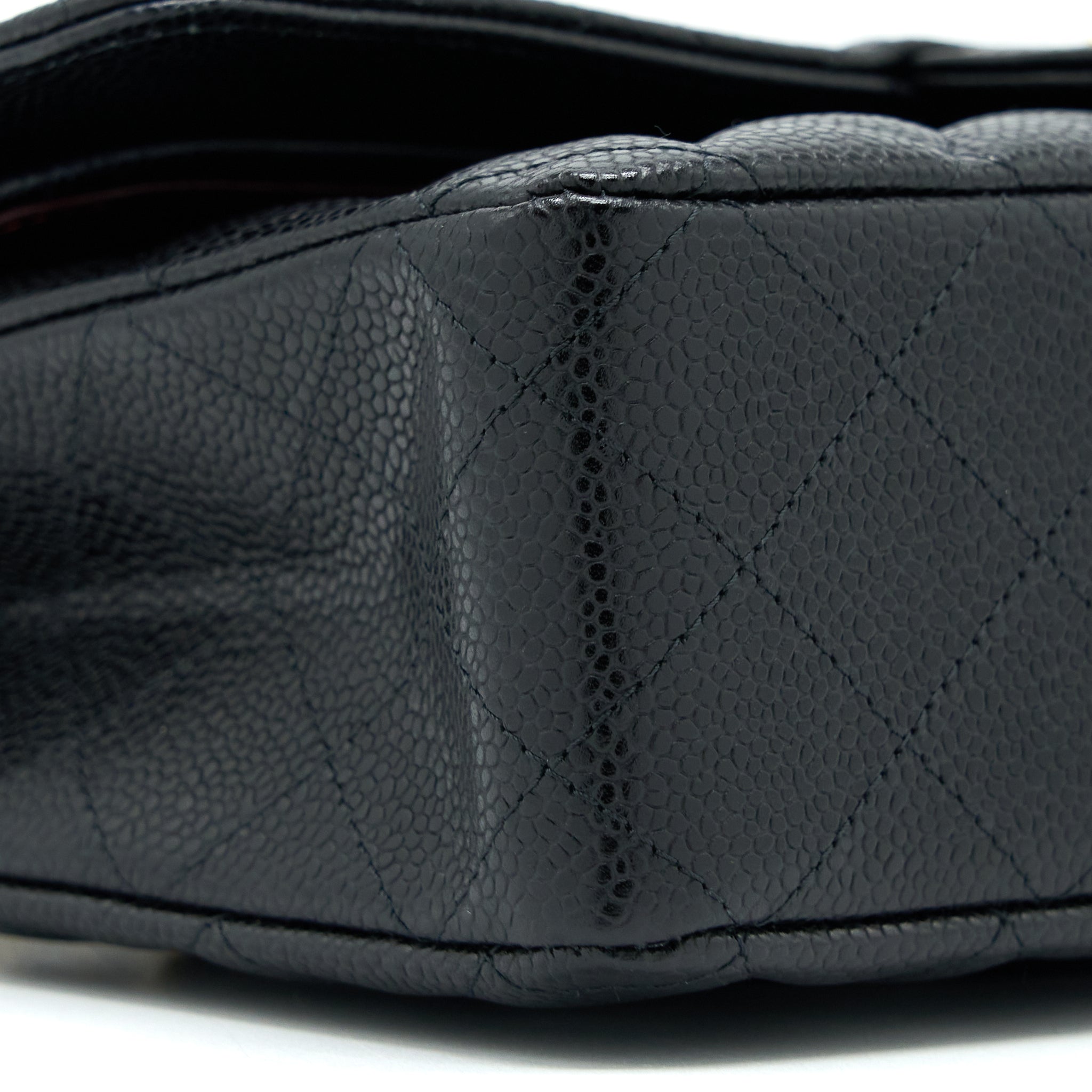 Chanel Medium Classic Double Flap Bag Caviar Black  (Microchip)