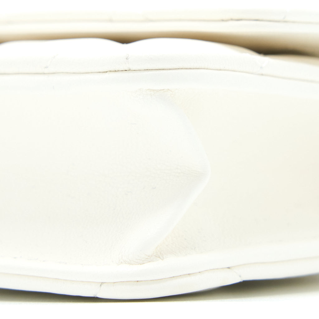Chanel Pearl Crush Wallet On Chain Lambskin White  (Microchip)